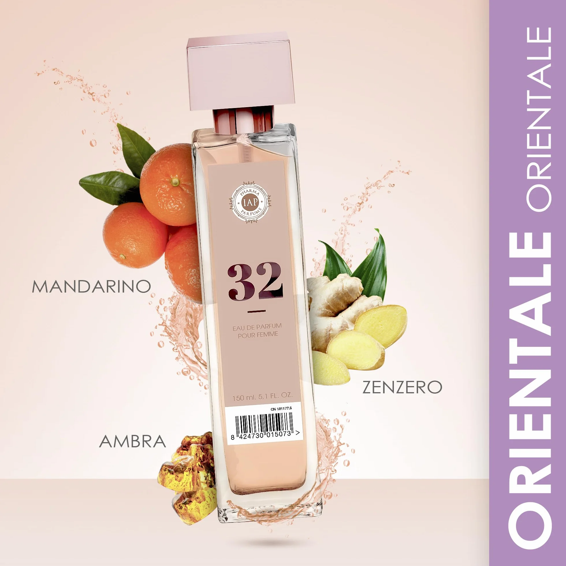 IAP PHARMA PARFUMS nº 32 - Eau de Parfum kwiatowy z rozpylaczem dla kobiet - 150 ml