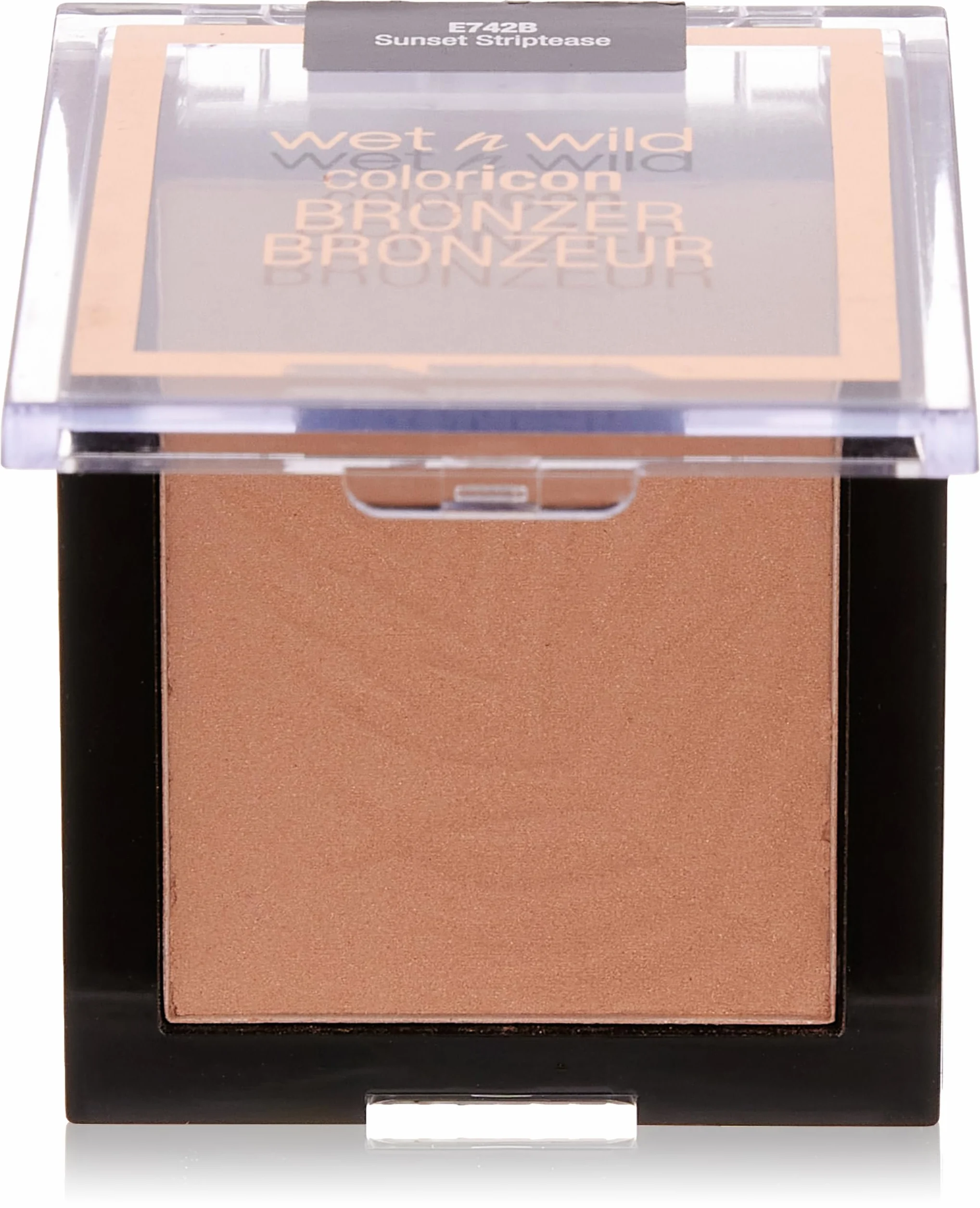 Wet n Wild Color Icon Bronzer, Soft and Creamy Bronzer Powder with Long-wearing Formula for a Sun-kissed Glow and Natural Tan Flush, Sunset Striptease Shade