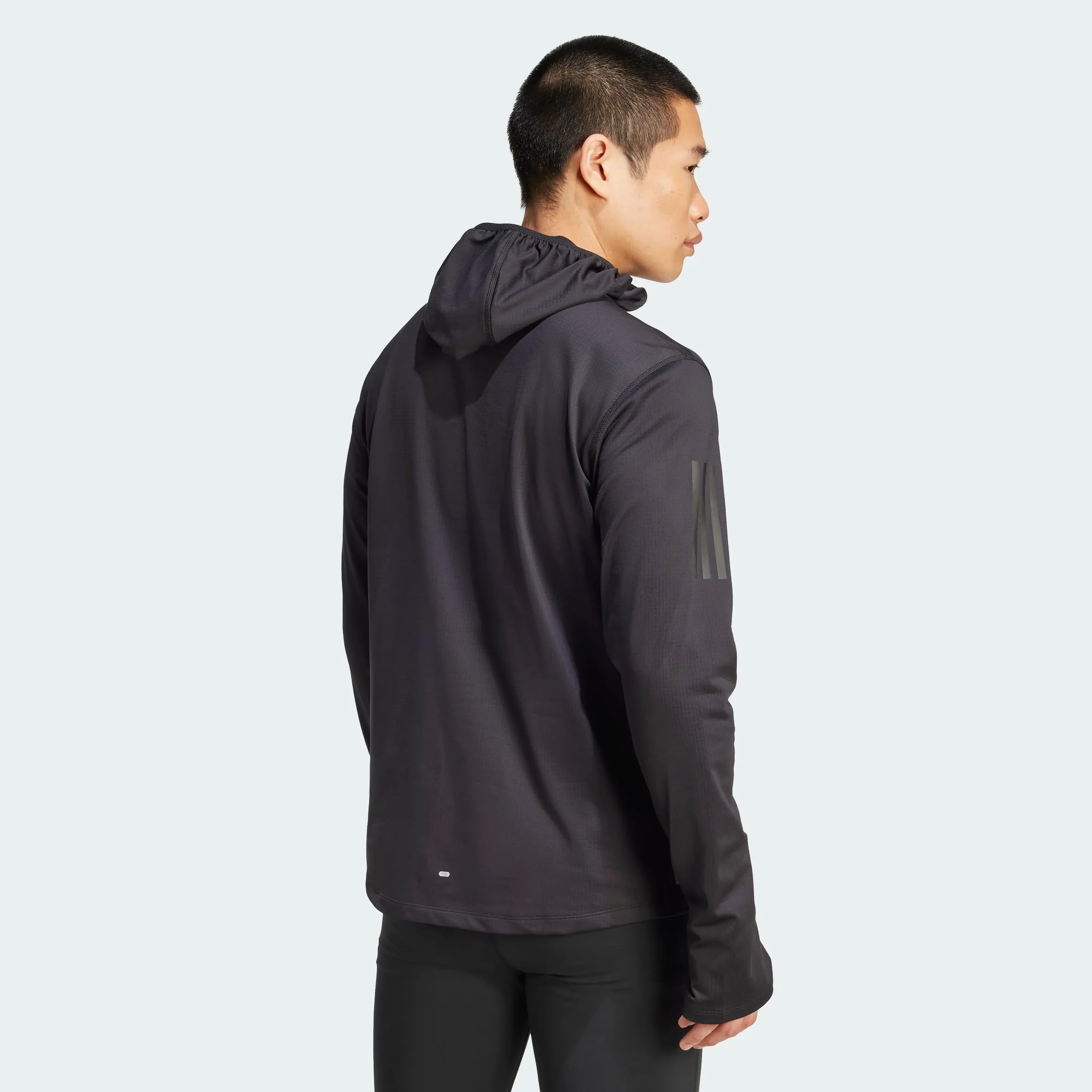 adidas Mężczyźni Own the Run Winterized Hooded Half-Zip, Black, M
