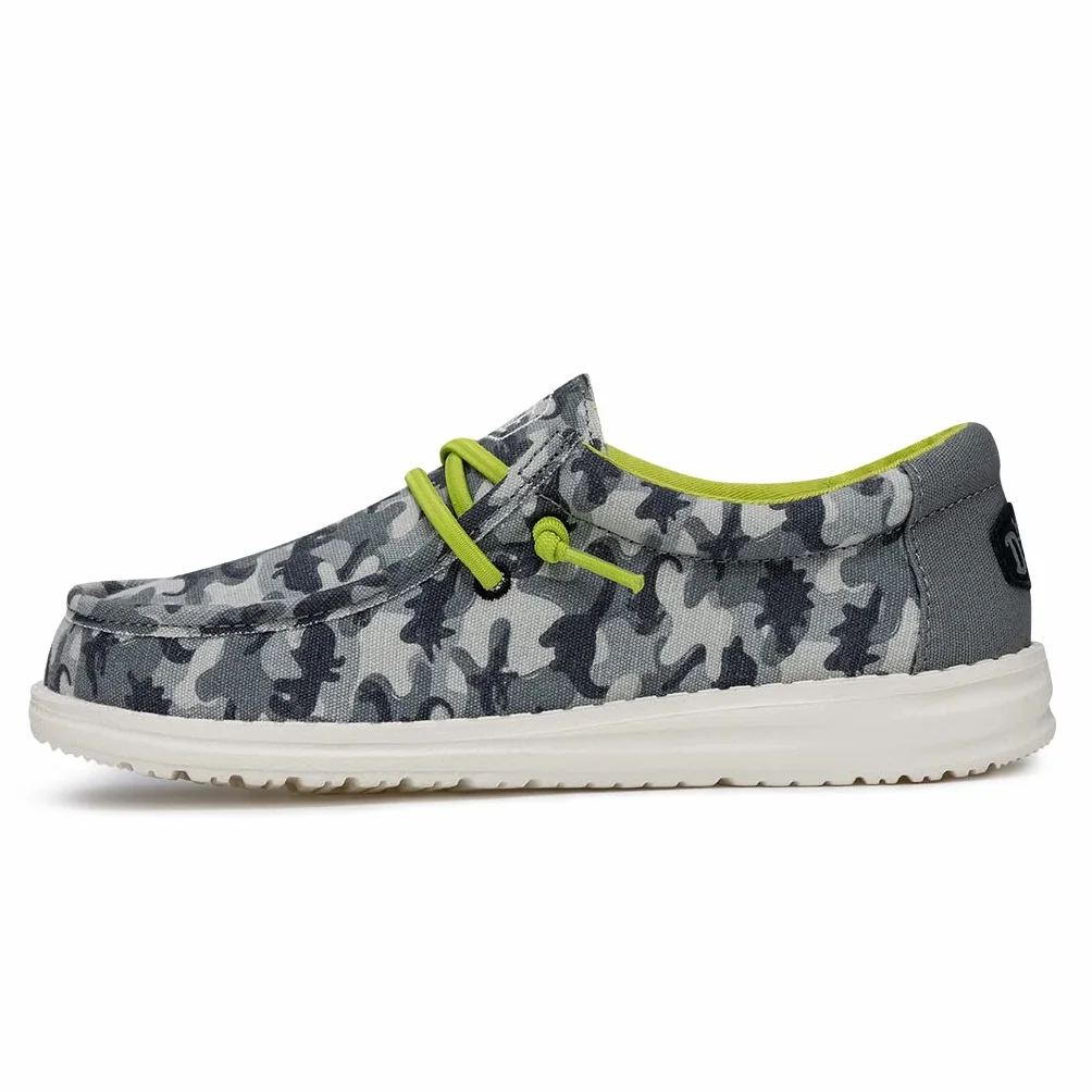 HEYDUDE Wally Youth Camodino, Moc Toe Shoes Dzieci, Niebieski, 32 EU