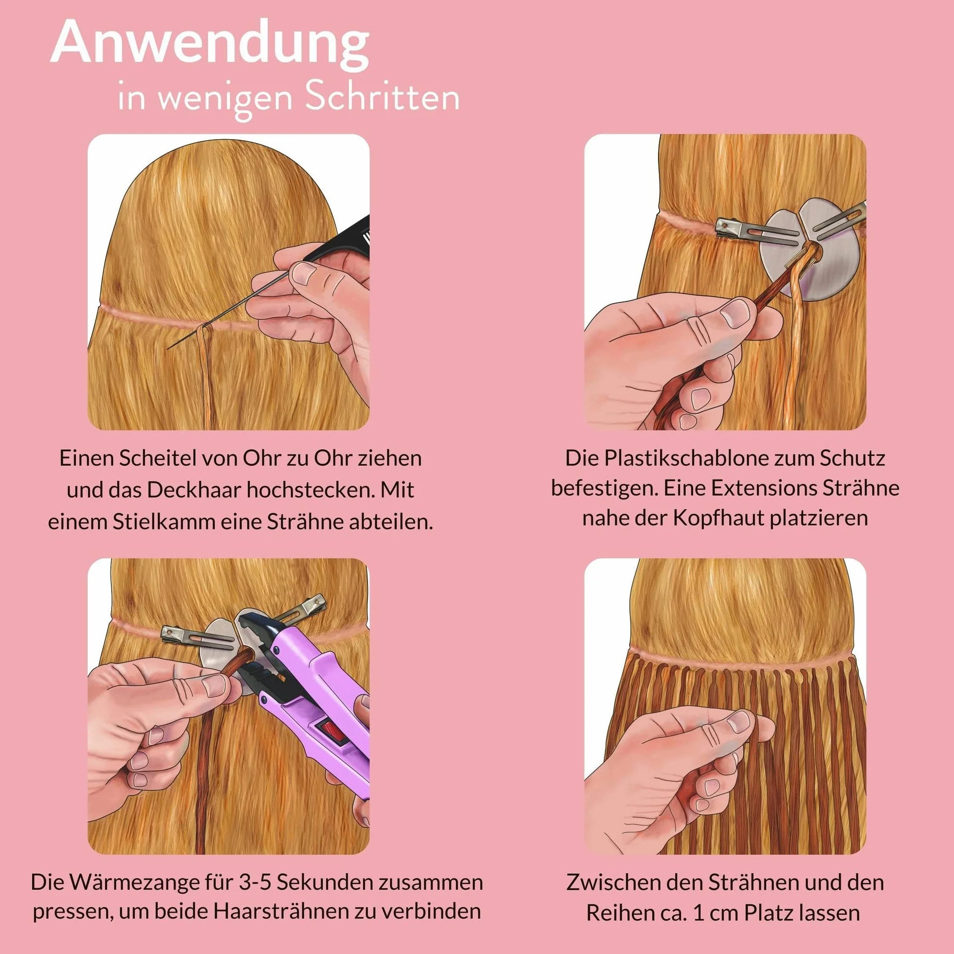 hair2heart Dopinki do włosów z prawdziwych włosów, gładkie - 25 pasemek 0,5 g 30 cm #10/1 jasny blond popielaty