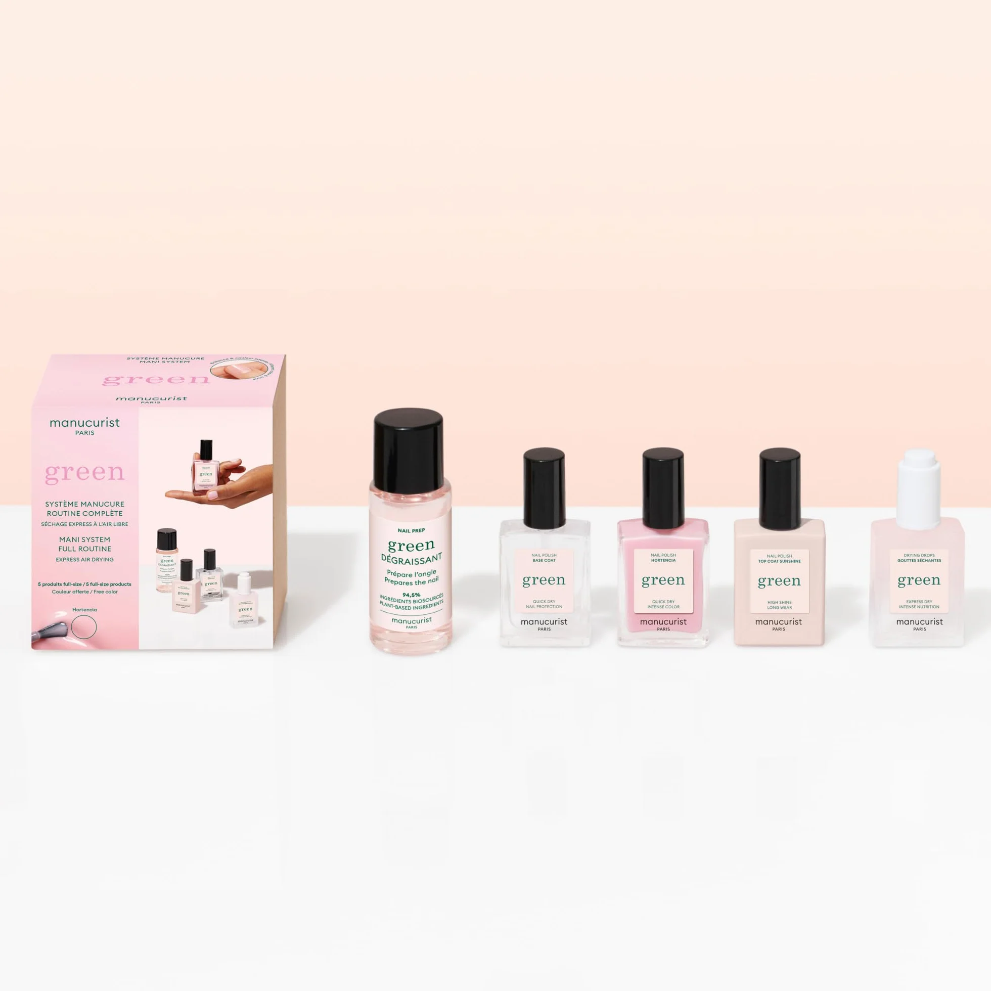 Manucurist Green™ Rose System Hortencia Organiczny zestaw do manicure'u wegańskiego