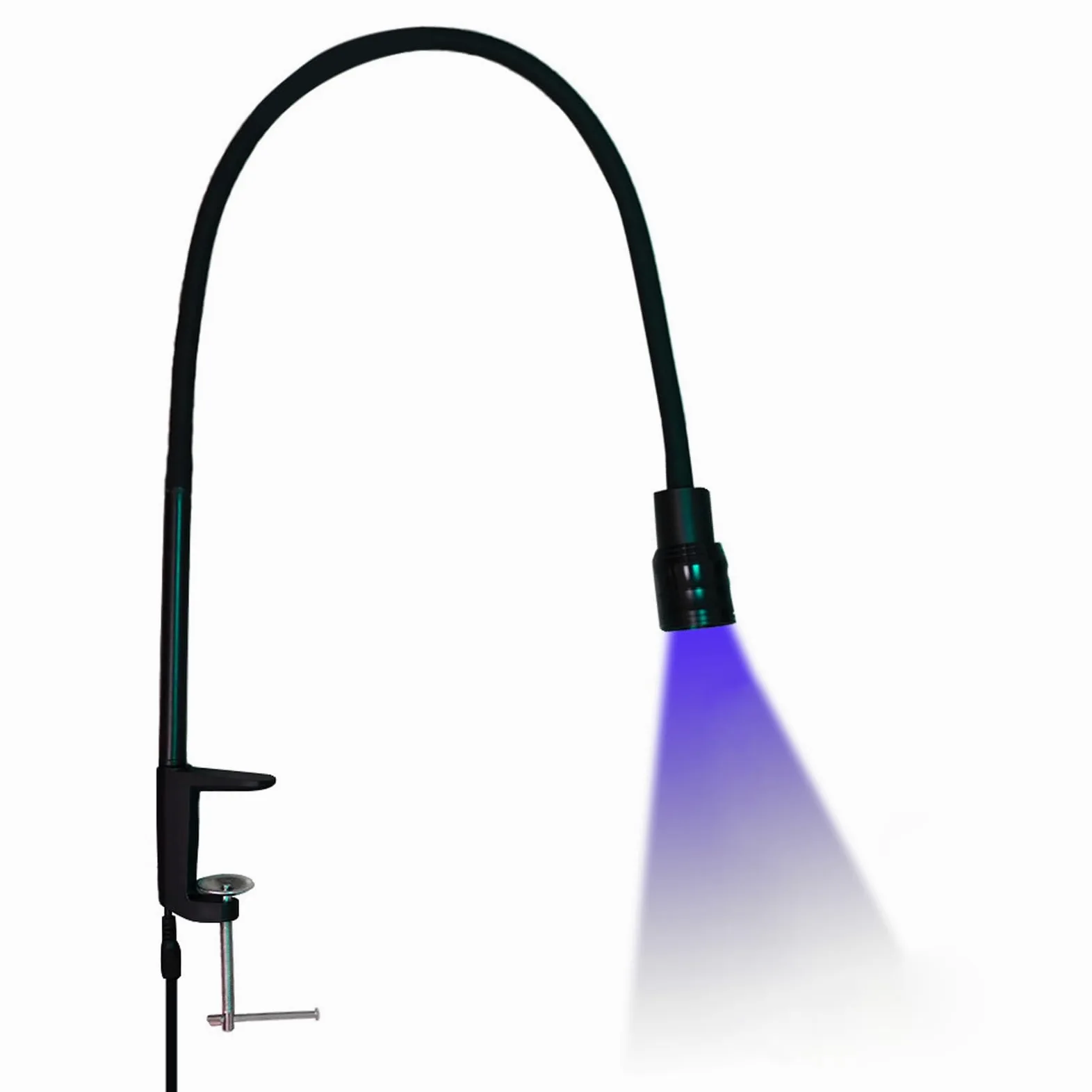 Sonew Lampa UV do Suszenia Paznokci o Mocy 10 W, Szybko Utwardzająca się, Elastyczna Lampa do Kleju do Paznokci i Rzęs z Zaciskiem Stołowym, 9-biegowa Dioda LED, Wtyczka USB,