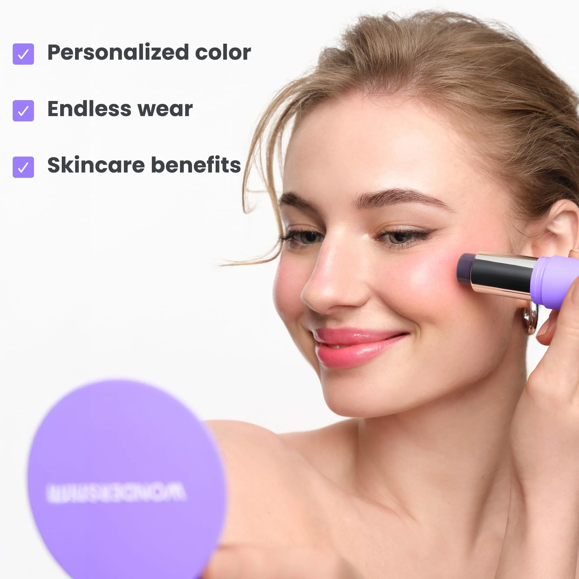 Wonderskin Blush Stick pH-Aktywowany – Wielofunkcyjny Stick pHlush, Kremowy Tint do Policzków i Ust, Orzeźwiający i Odżywczy Makijaż Dostosowujący Kolor