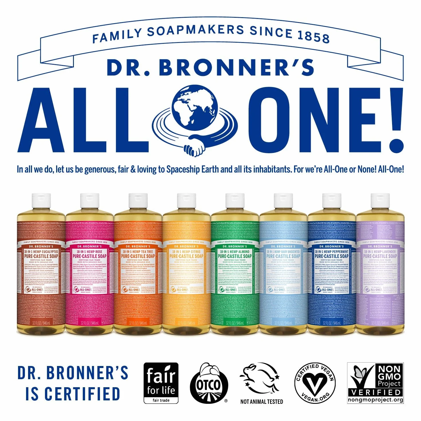 Dr. Broner's Mydło w płynie - 946 ml
