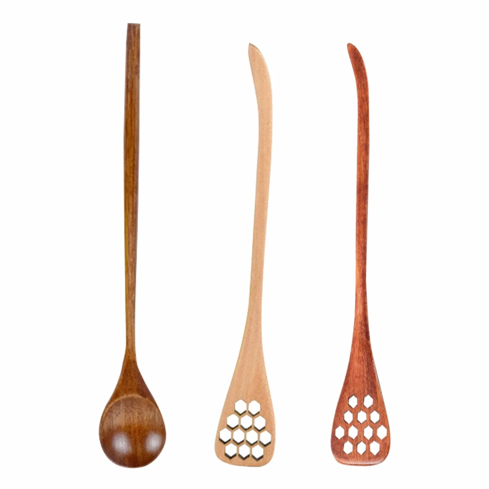 Honey Wooden Dipper, Honey Jar Spoon Stirrer Stick Long Handle, Multi Functional Honey Jar Dispense Elegant, Coffee Stirring Spoons, Long Handle Mixing Spoon, Easy To Use, Portable for Friends Family