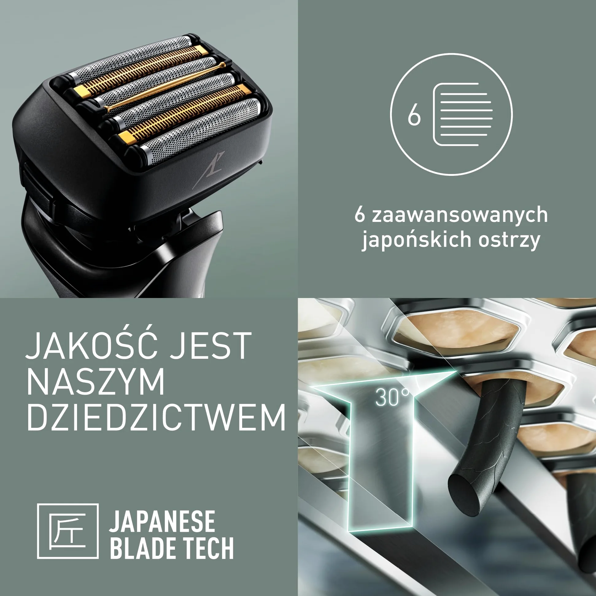 Panasonic ES-LS6A 6-Ostrzowa Golarka Elektryczna Dla Mężczyzn z Czujnikiem Zarostu