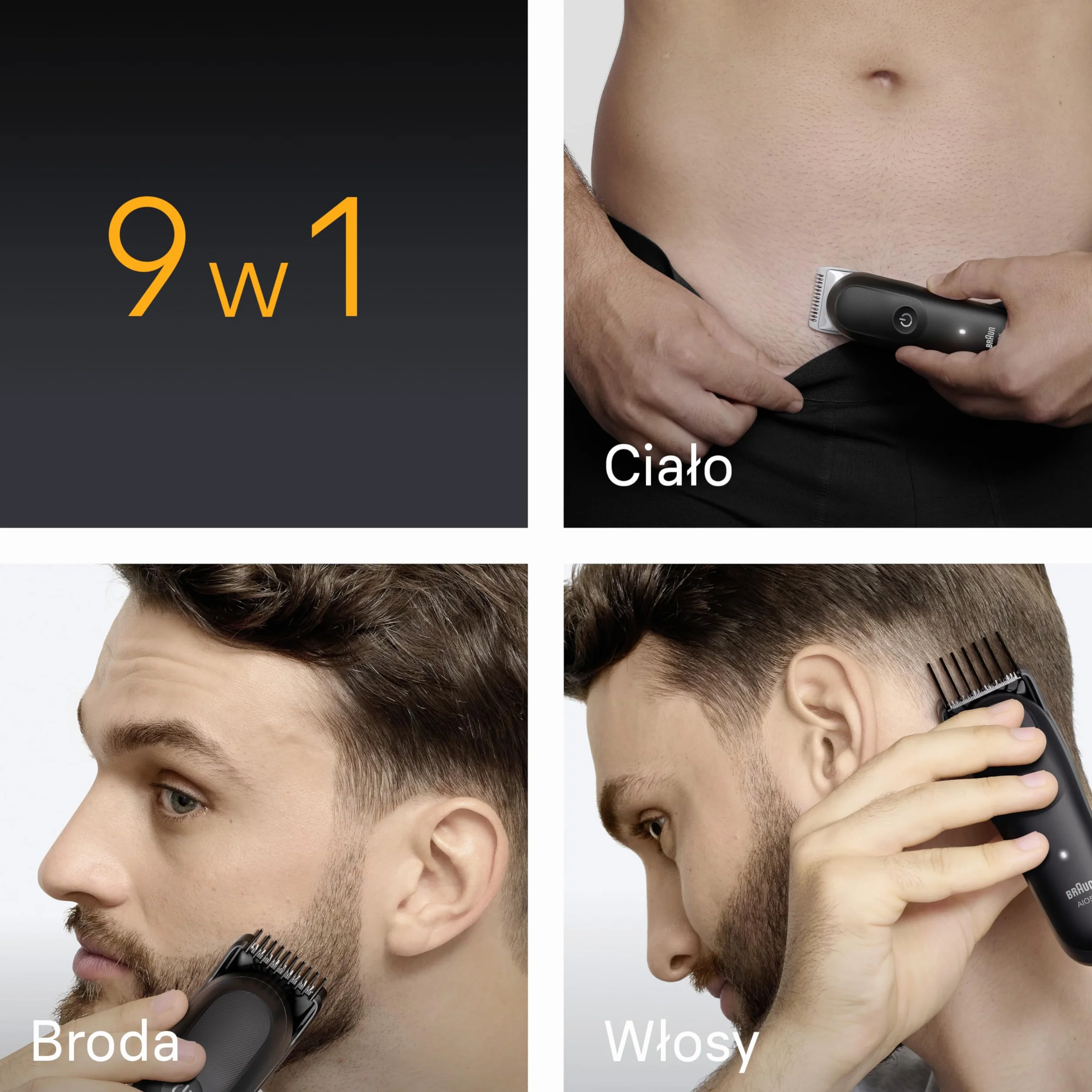 Braun Series 5 Wielofunkcyjny zestaw do pielęgnacji ciała 9 w 1, 120 min, czarny