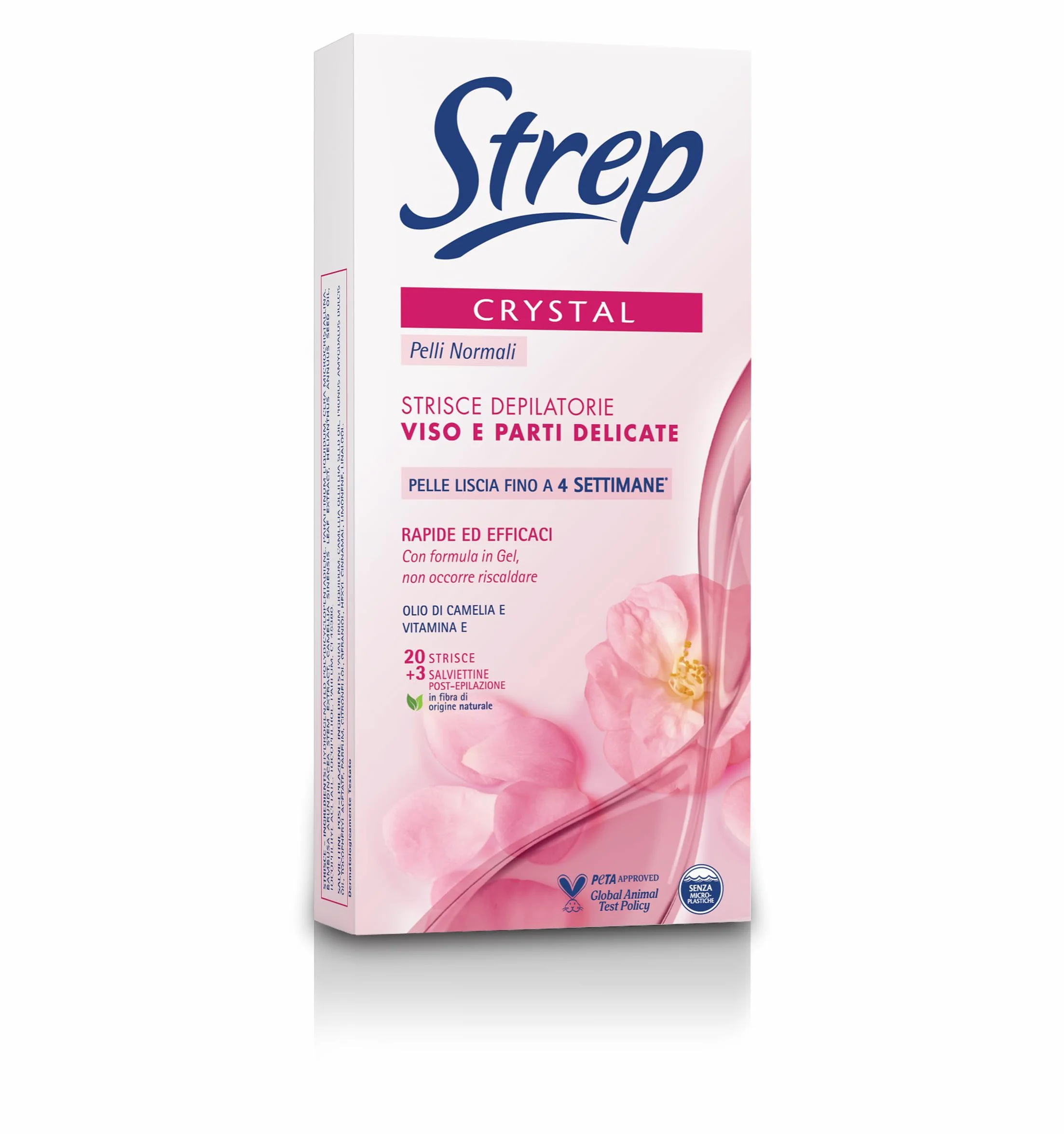 Depilatorie per il viso cristal 20 strisce