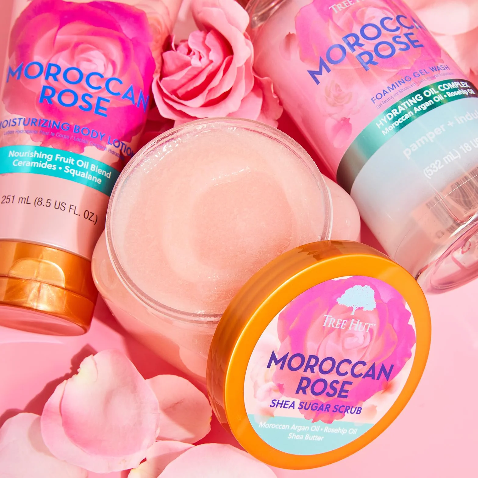 Marokańska Rose Tree Hut Shea Sugar Scrub ~ 18 oz by Tree Hut
