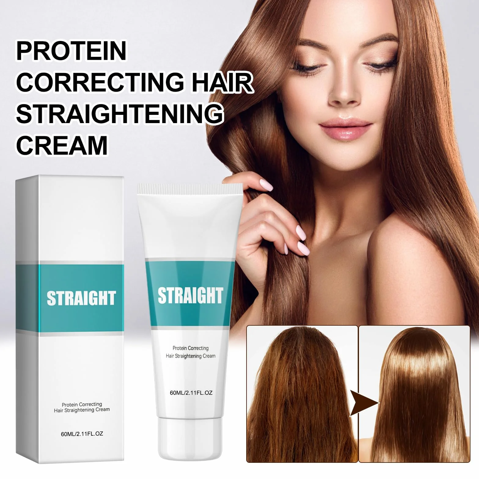 Krem wygładzający do włosów jedwabisty błyszczący 60 ml