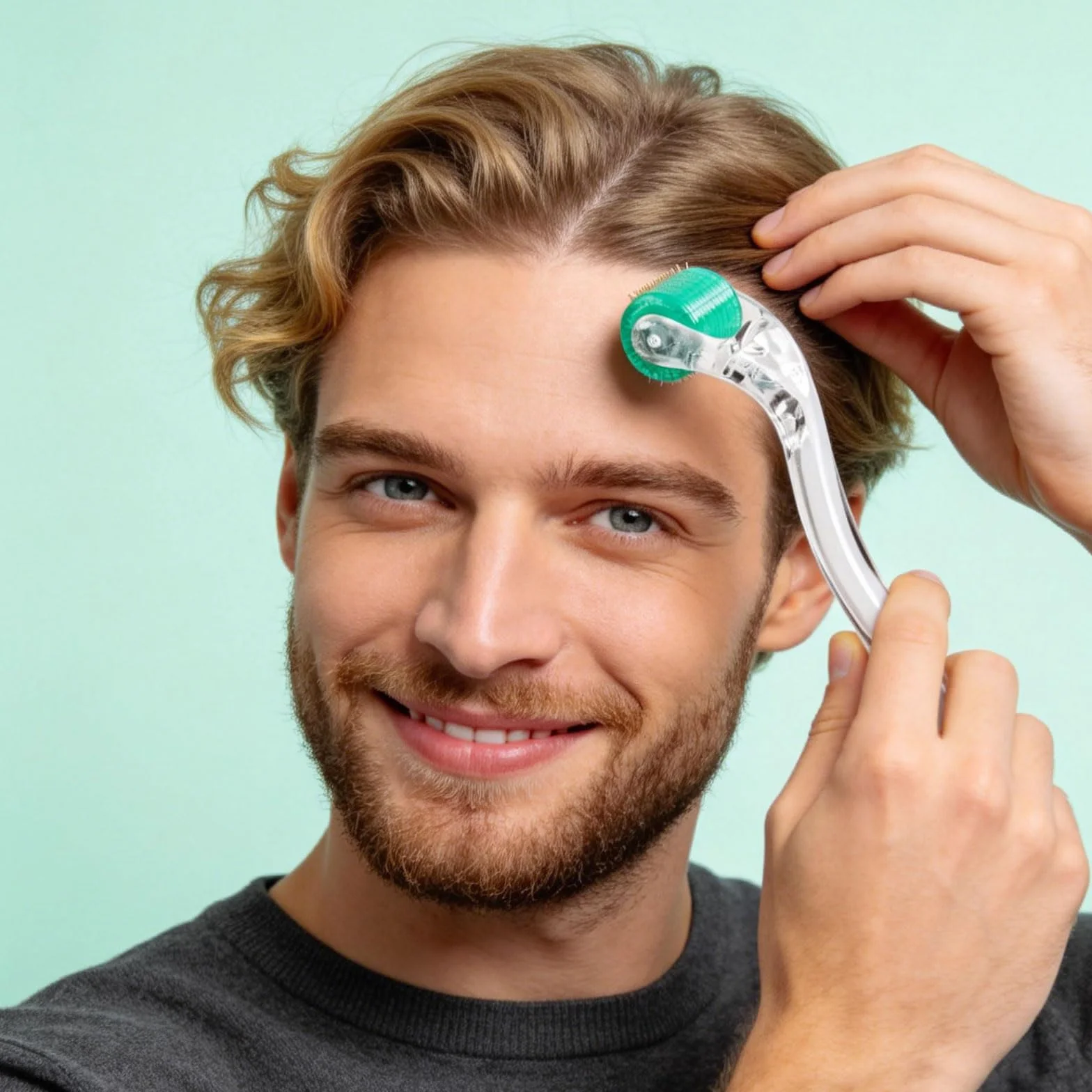 Derma roller z 192 igłami, system mikroigieł, przeciwstarzeniowy, przeciw trądzikowi, rozstępom, cellulitowi, utracie skóry, wypadaniu włosów (0,5 mm)