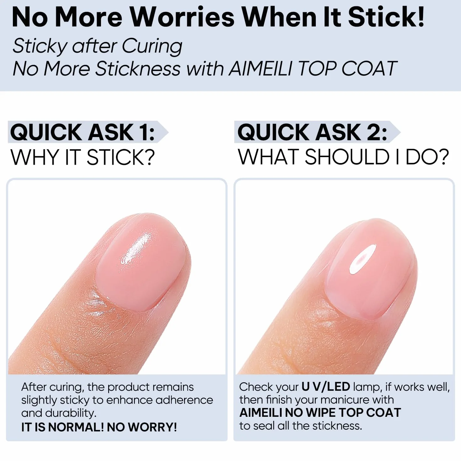 AIMEILI Builder Gel Nail Rubber Base Top Coat Półtrwały, 3 x 8 ml, 7 IN 1 Builder Gel Rubber Base i Top Coat Półtrwały UV LED Soak Off Set