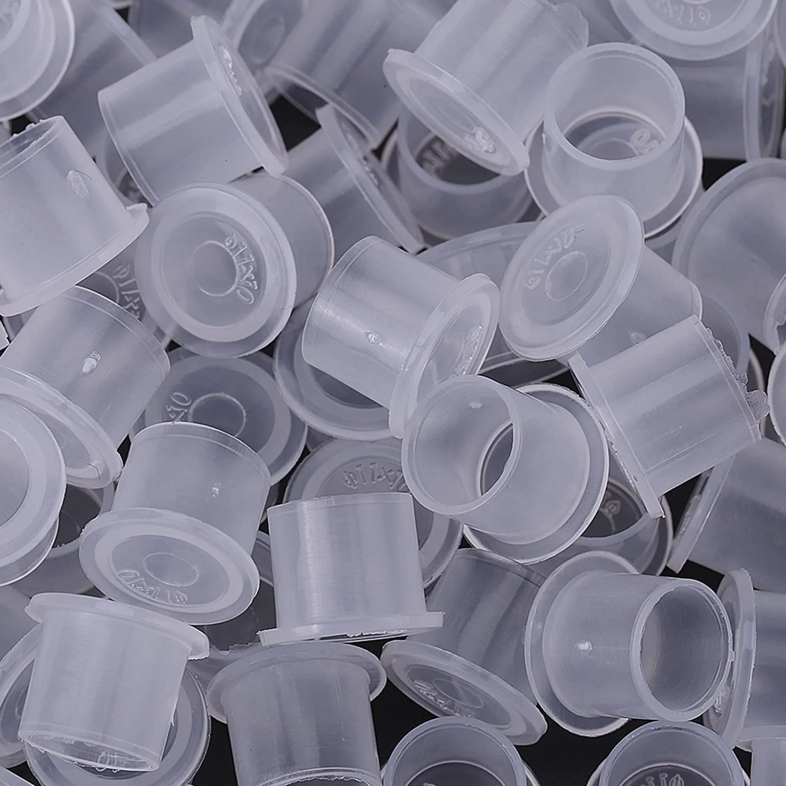 1000 sztuk tatuaż nasadka tatuaż kolorowe czapki kubki tusz do tatuażu czapka kubek atrament pigmentowy pojemnik na tusz pojemnik na tusz do tatuażu brwi Nail Art zestaw kosmetyków 11m