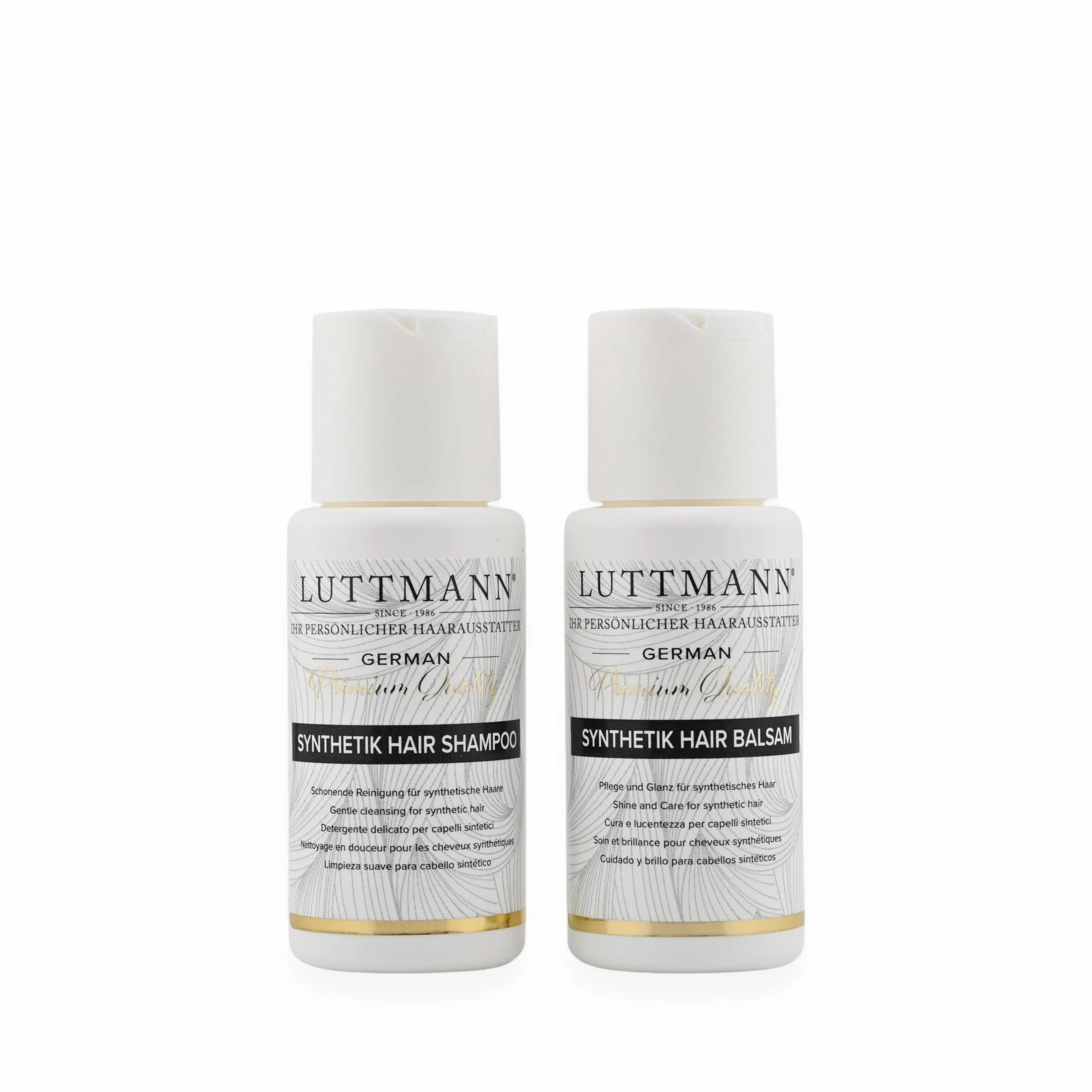 Syntetyczne włosy szampon i balsam do peruki 2 x 50 ml