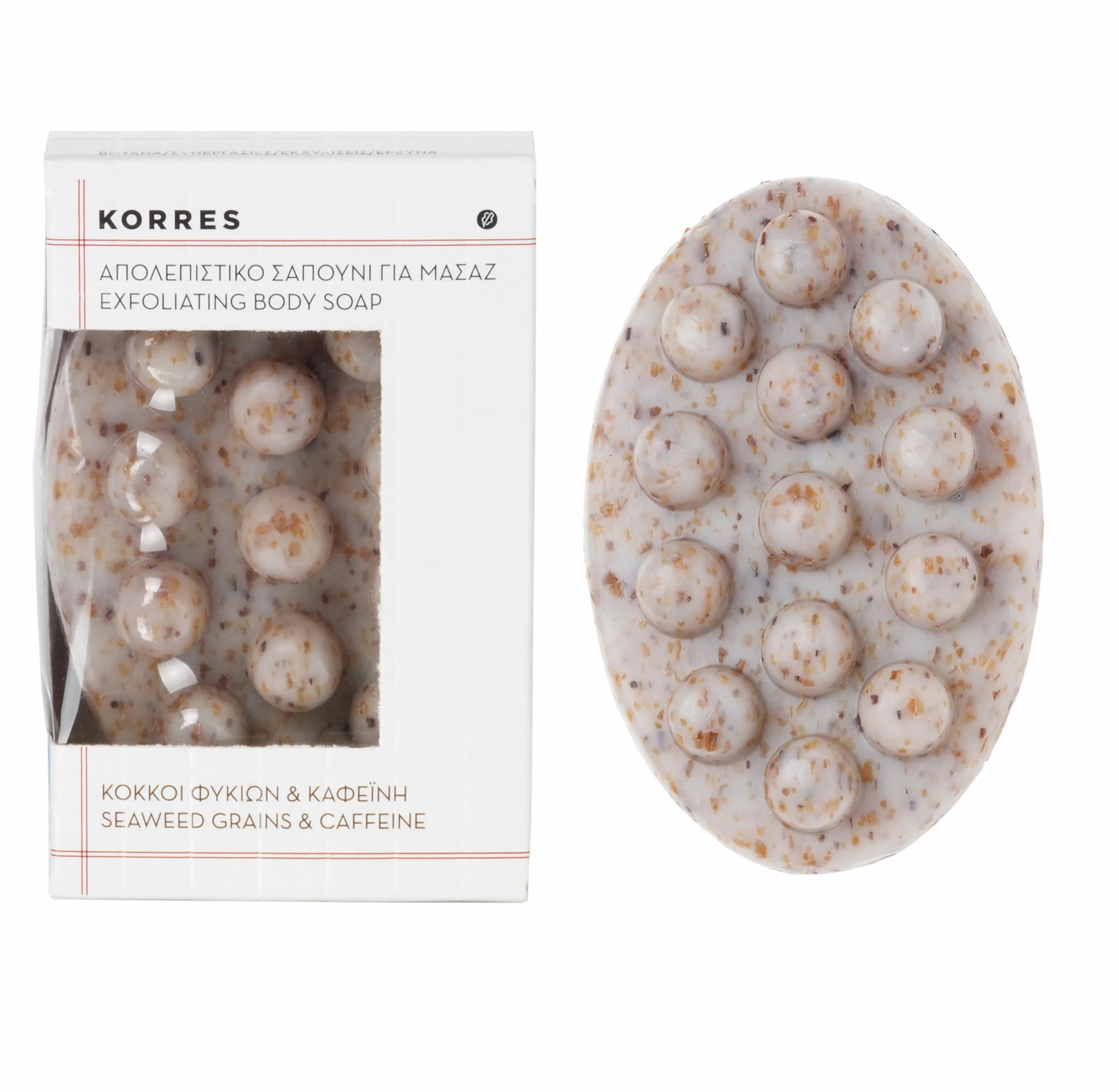 Korres Exfoliant Body Soap Seaweed Grains & Kafeina 125g