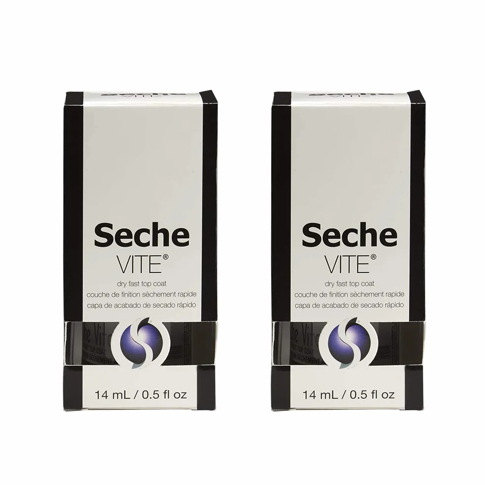 Seche Vite Dry Fast Top Coat Boxed 0,5 uncji (2 szt.) by Seche