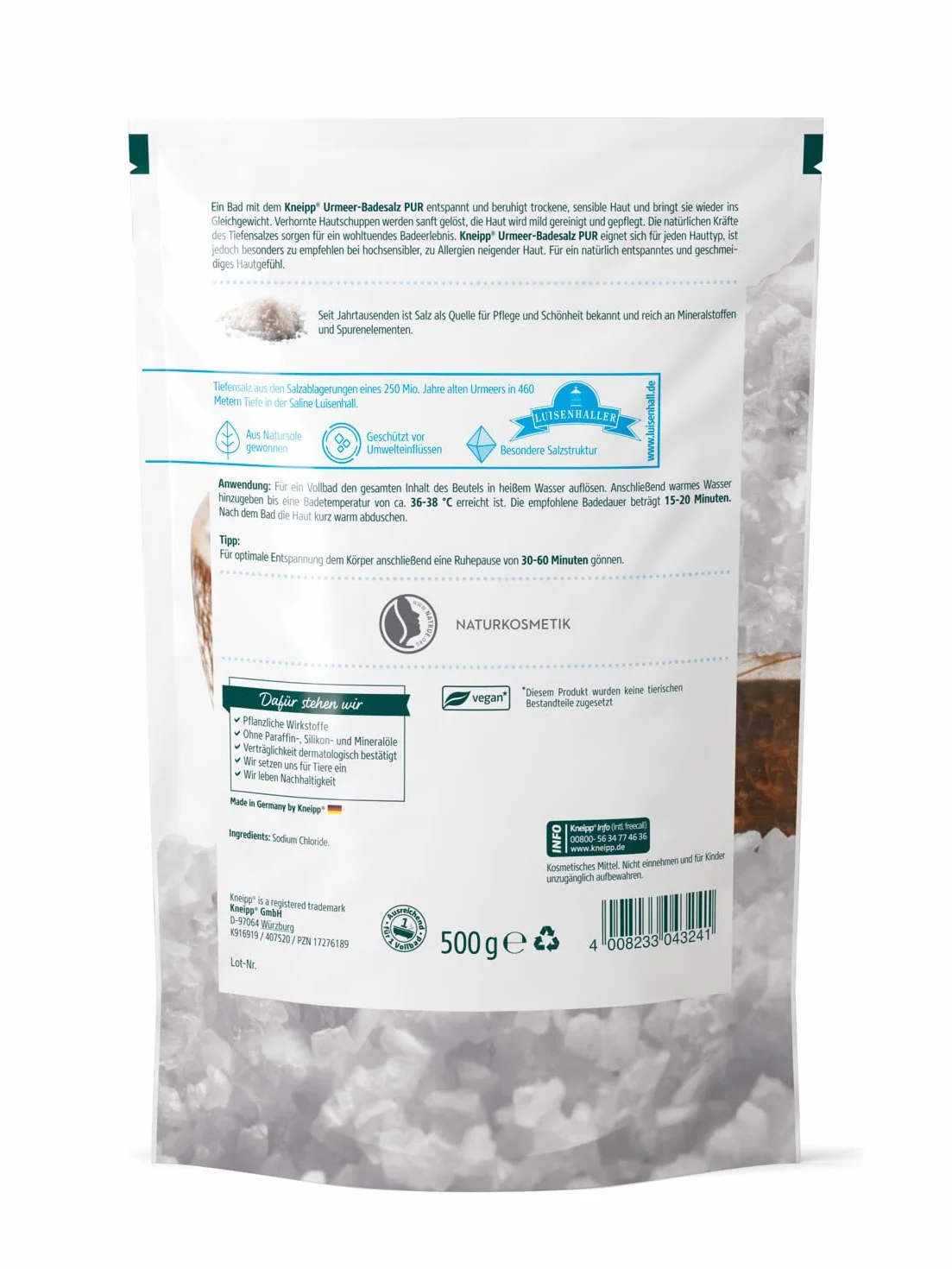 Kneipp Sensitive First Aid Sól do Kąpieli, 500 g
