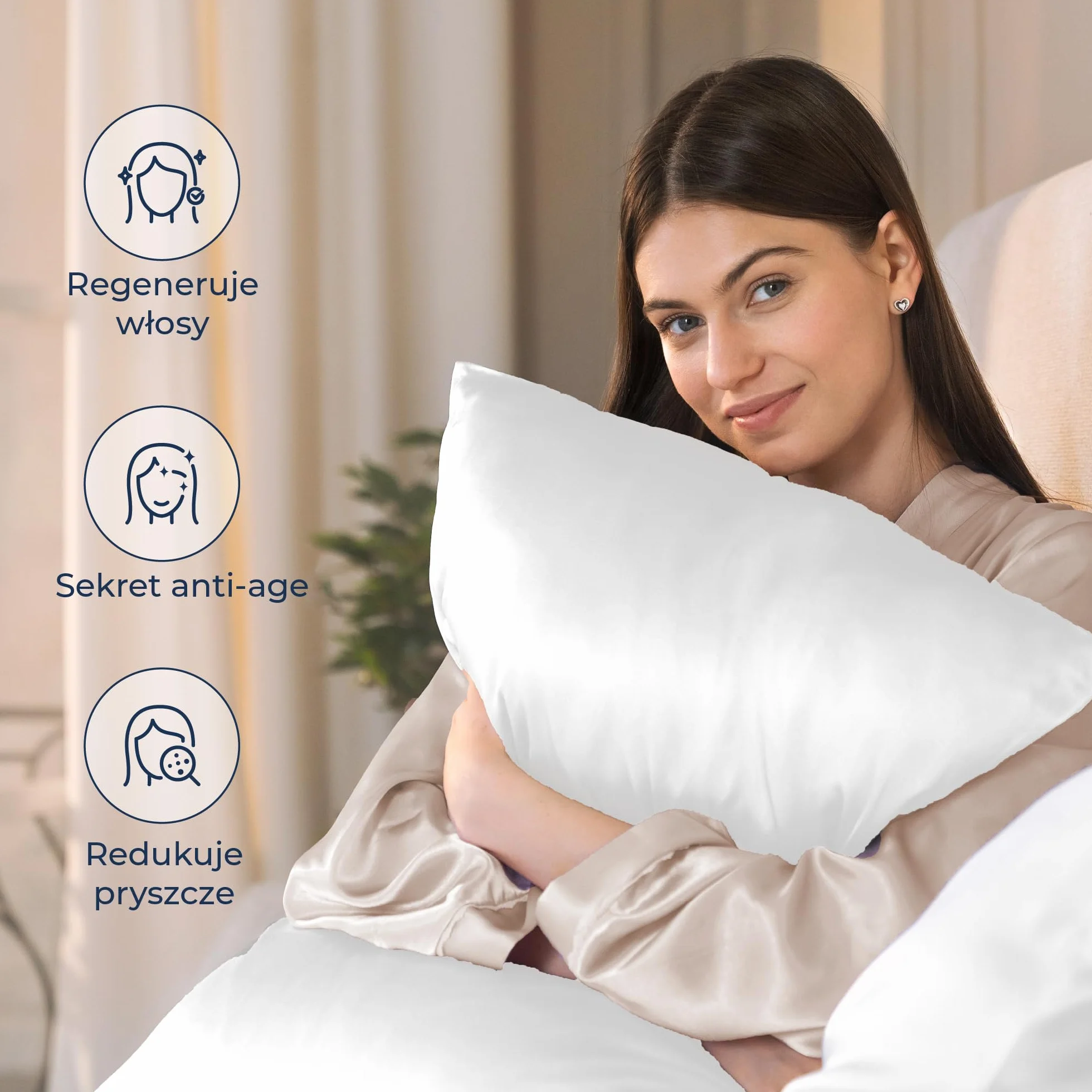Dreamzie Jedwabna poszewka na poduszkę, Na Poduszkę, dwustronna, 100% jedwab morwowy,19 momme, Öko-Tex®, jedwabna dla skóry i włosów, przeciw starzeniu się, przeciw pluskwom
