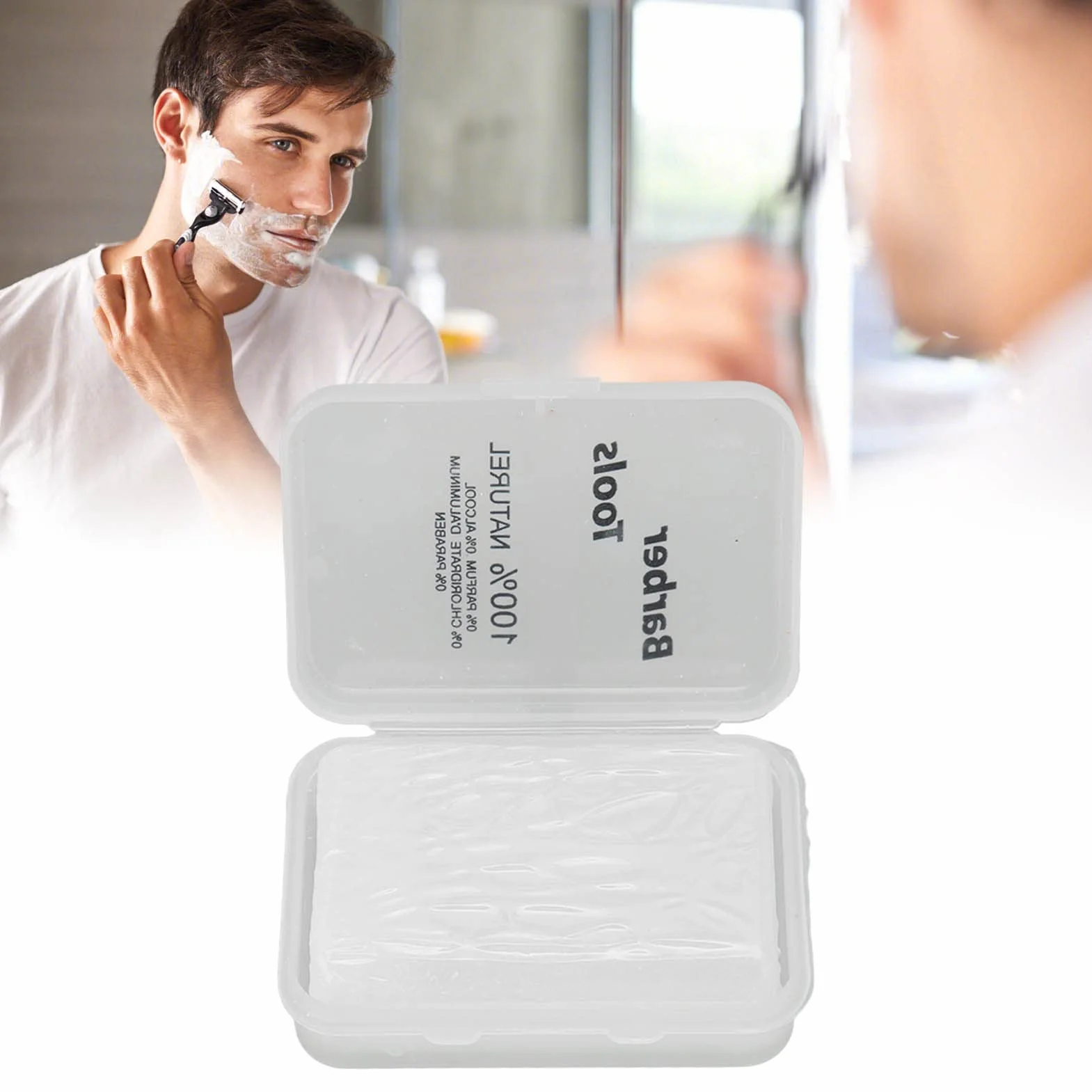 After Shave Alum Block, Alaun Post Shave Alaun Block After Shave Alaun Block Home Travel Tragbare Männer Hautberuhigender Post Shave Stein für Jeden Nassrasierer
