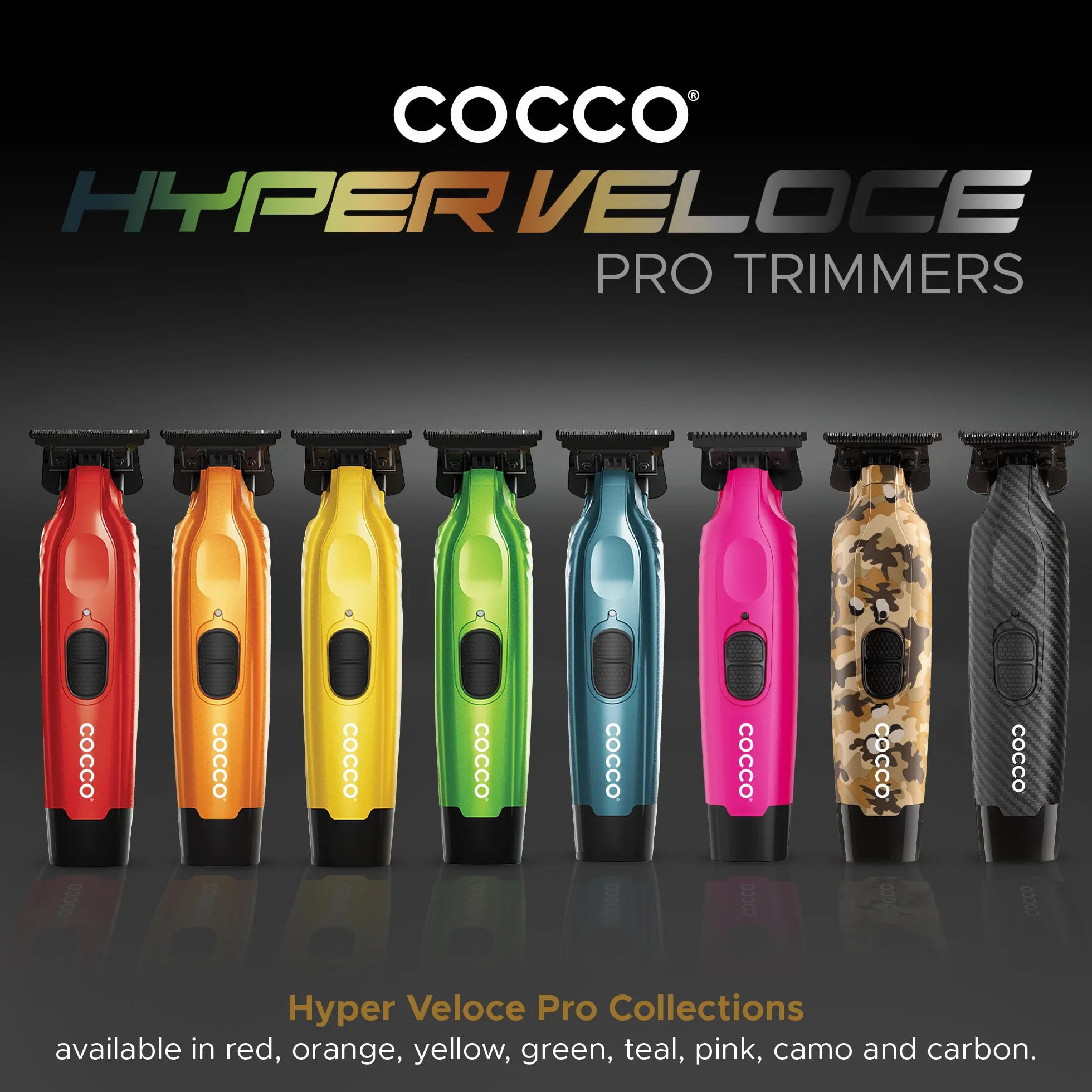 Cocco® Hyper Veloce Pro Trimmer Collection: Precyzyjne trymery z Graphene Blade, silnik prądu stałego, całkowicie metalowe