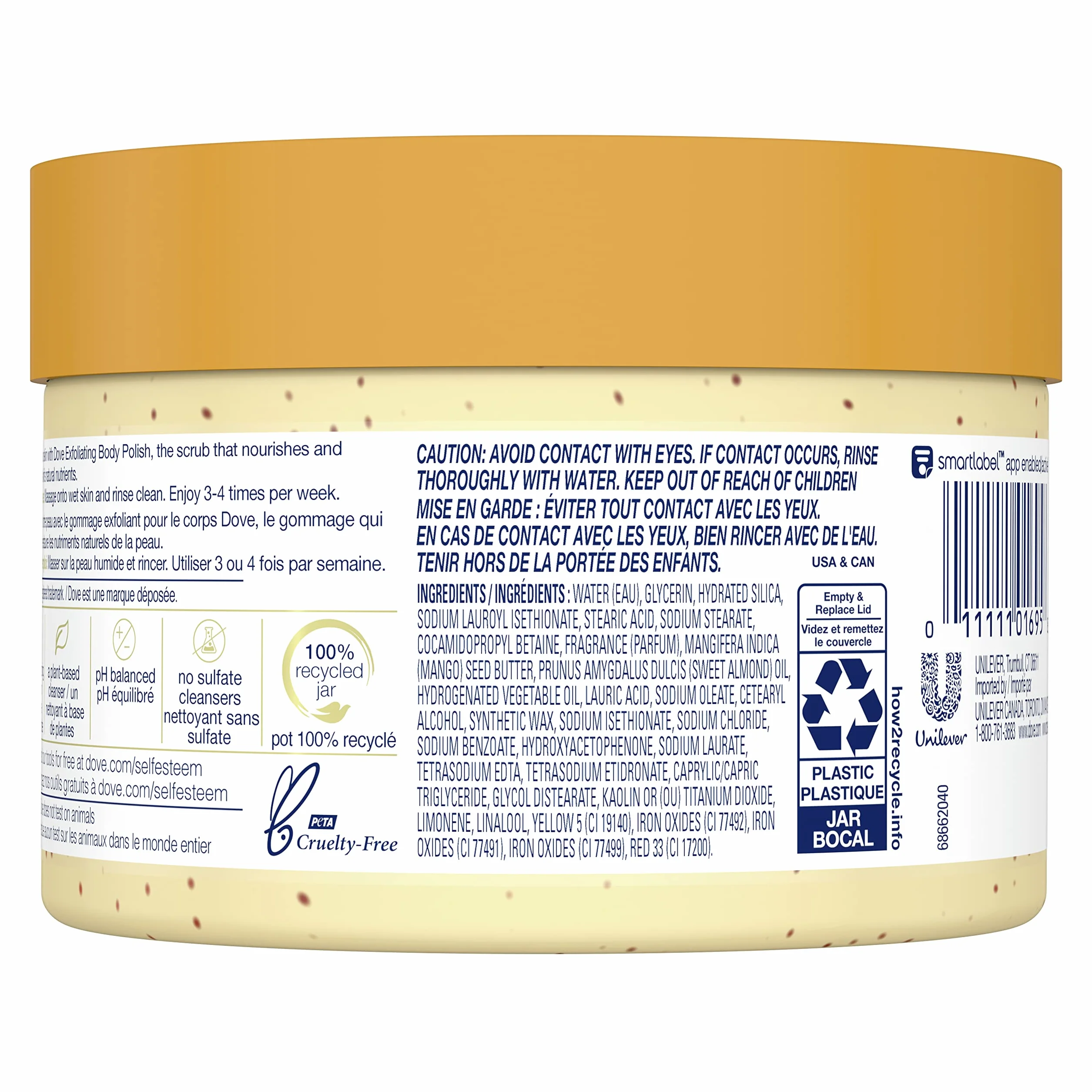 Dove peeling do ciała złuszczający z kruszonymi migdałami i masłem mango 298 g