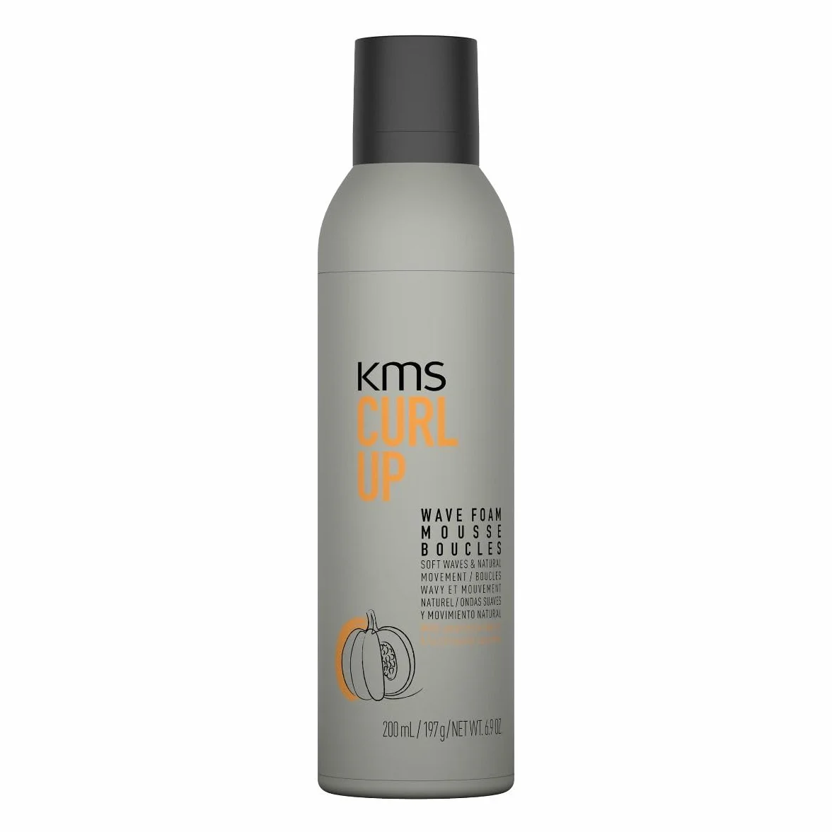 KMS CurlUp Wave Foam – pianka do loków do elastycznych fal i loków, objętość i naturalna definicja – 200 ml