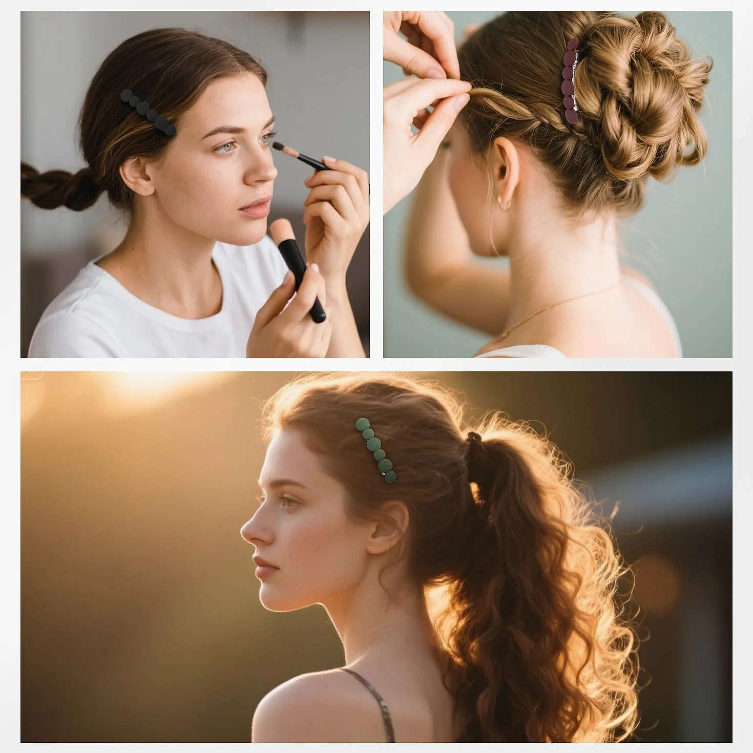 5 sztuk spinek do włosów, 8,6 cm, klipsy aligatorskie, bez śladów, spinki do włosów, do stylizacji, dla kobiet (pięć kolorów)