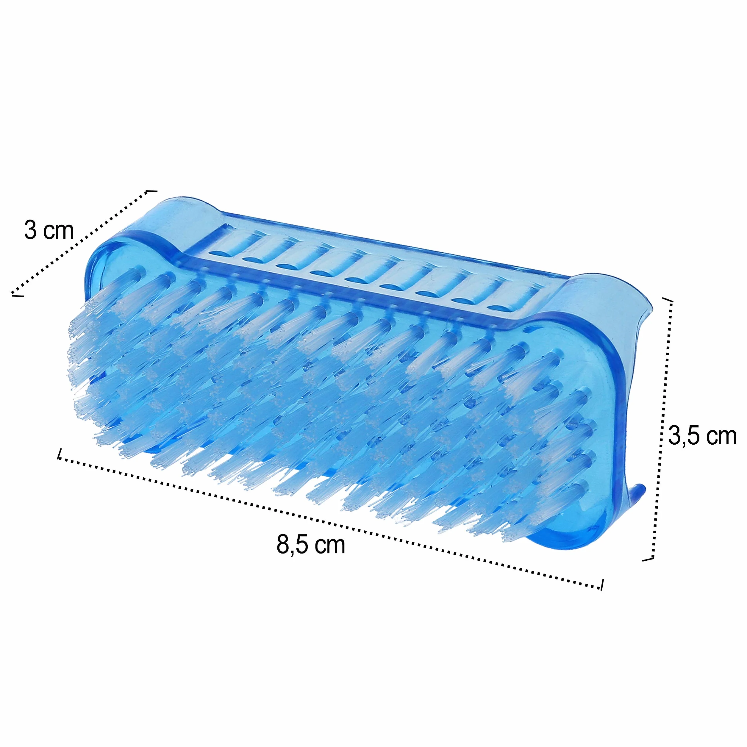 COM-FOUR® 6x szczotka do mycia rak w jasnych kolorach - szczoteczka do paznokci do mycia rak i paznokci [wybór jest rózny] (6 sztuk - przezroczysty + czerwony + niebieski)