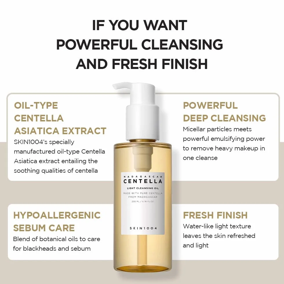 SKIN1004 Madagascar Centella Light Cleansing Oil (200 ml)
