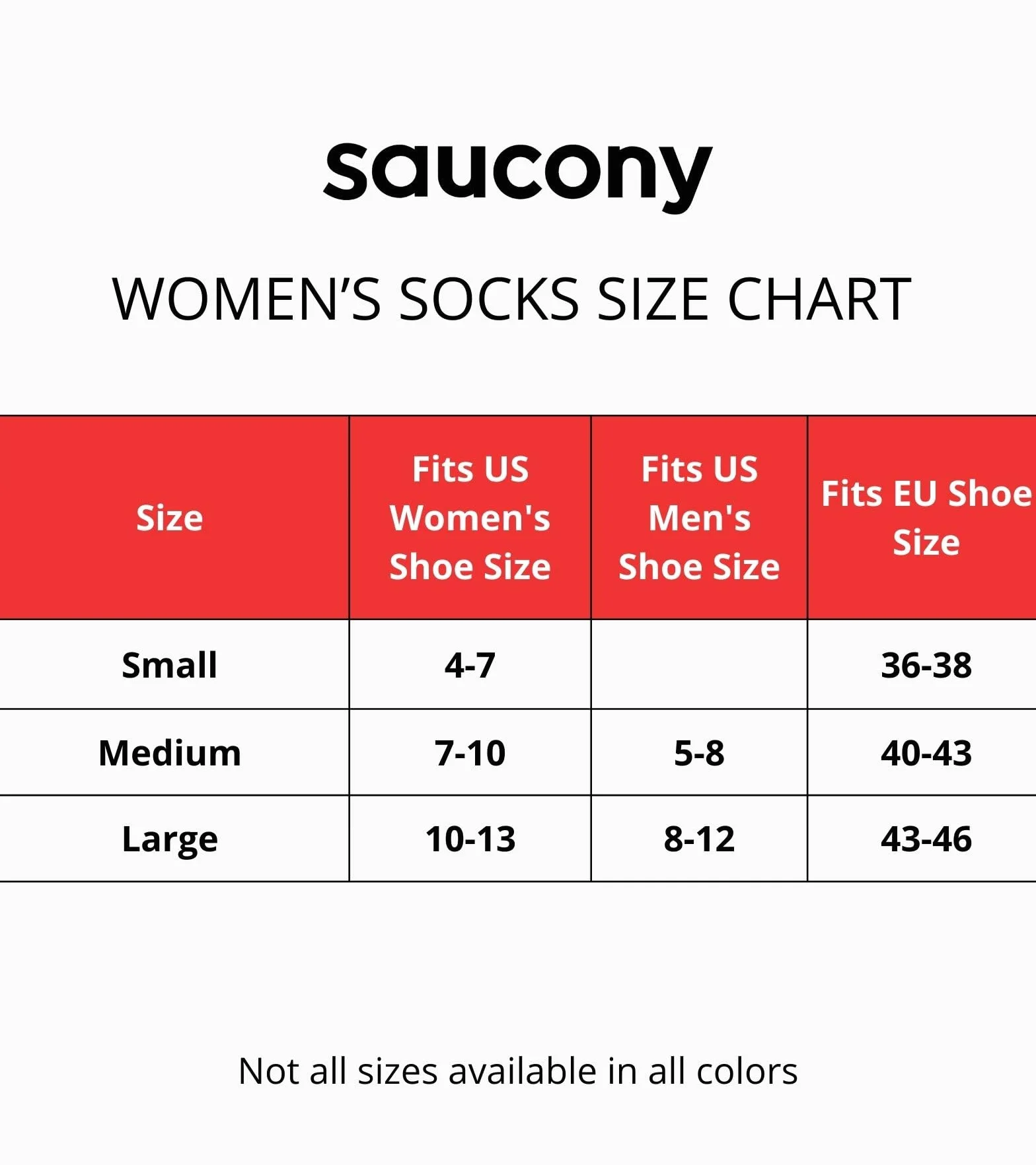 Saucony Damskie skarpetki RunDry Performance Selective Cushion, dostępne w rozmiarach S-L (6, 12 par), Medium
