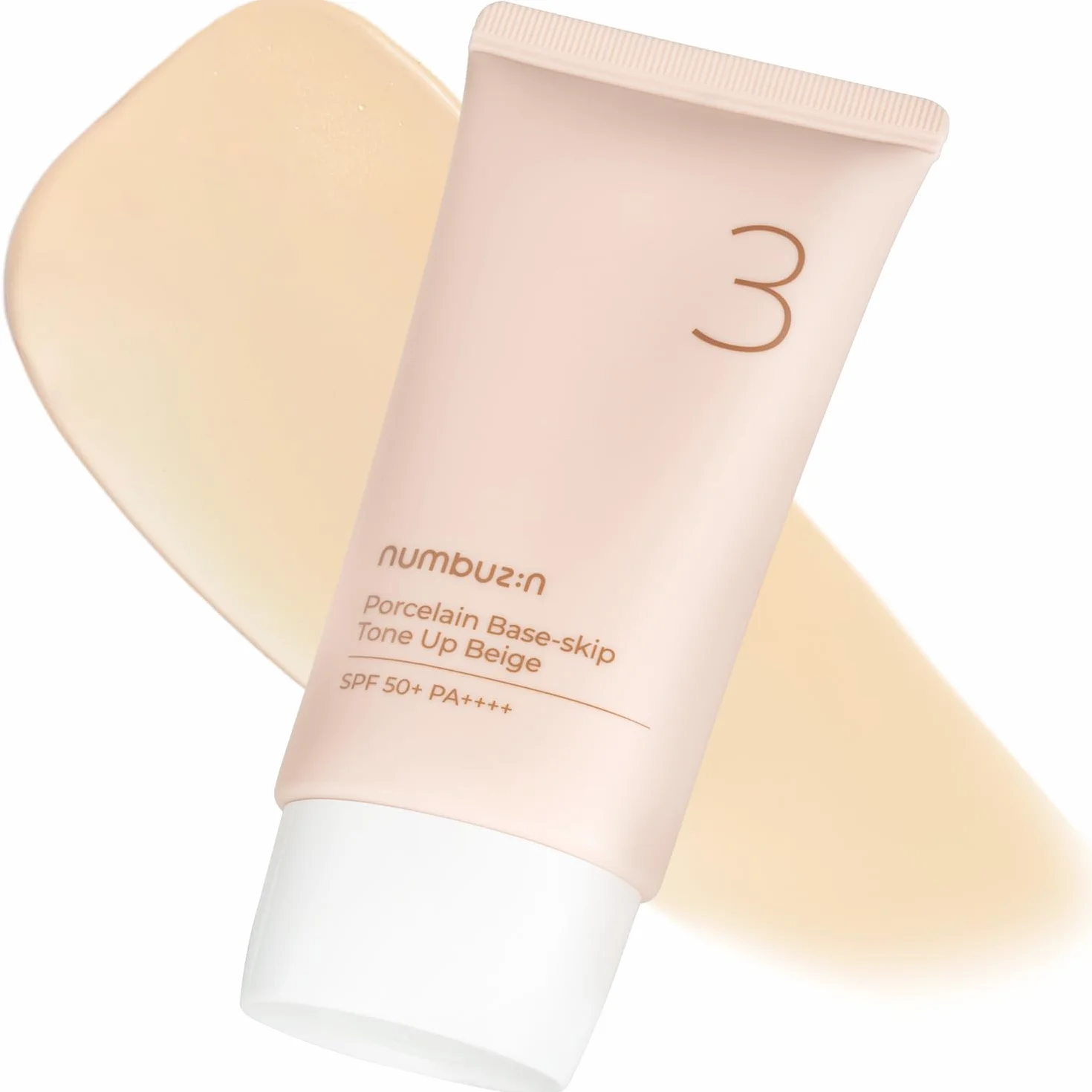 numbuzin No. 3 porcelanowy krem nawilżający, ochrona przed słońcem, puder, wyrównuje koloryt skóry, ujędrniający krem, naturalny