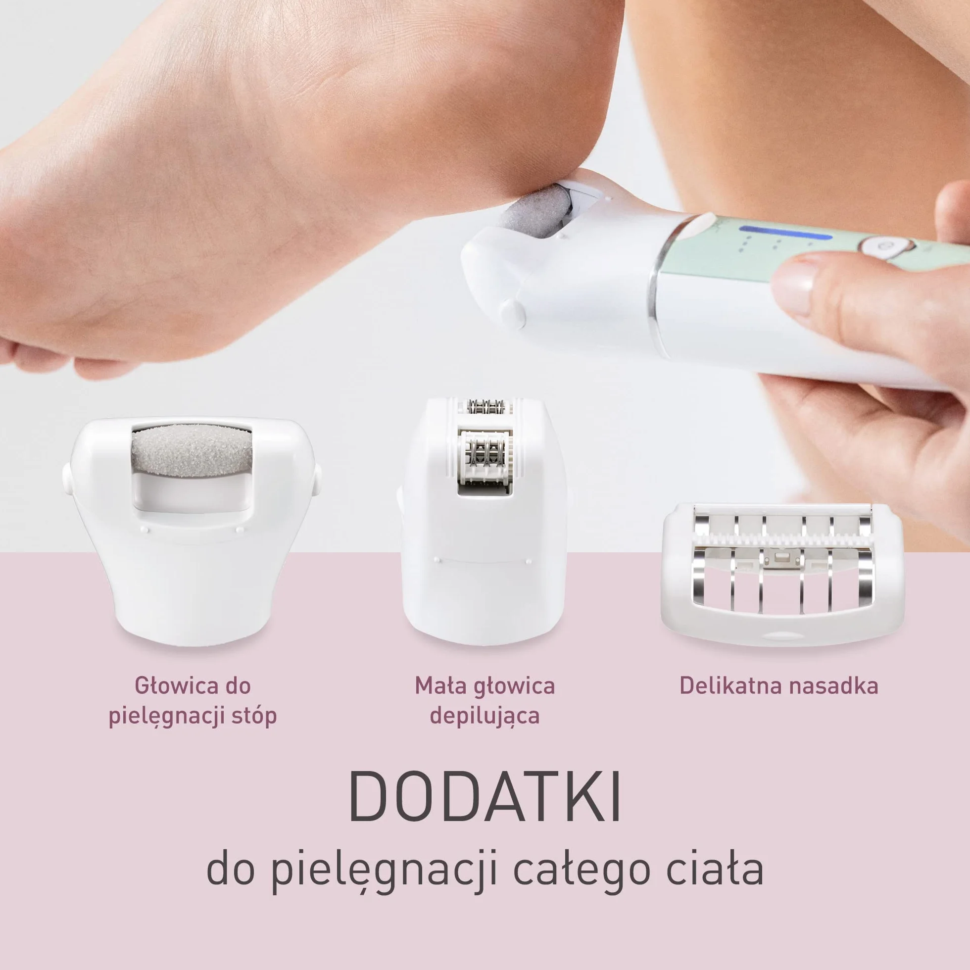 Panasonic ES-EY70-G503 Depilator mokry i suchy, podwójny dysk z 60 pincetami, elastyczna głowica obrotowa 90 °, 3 ustawienia prędkości i światło LED, czas pracy 30 minut, pielęgnacja stóp.