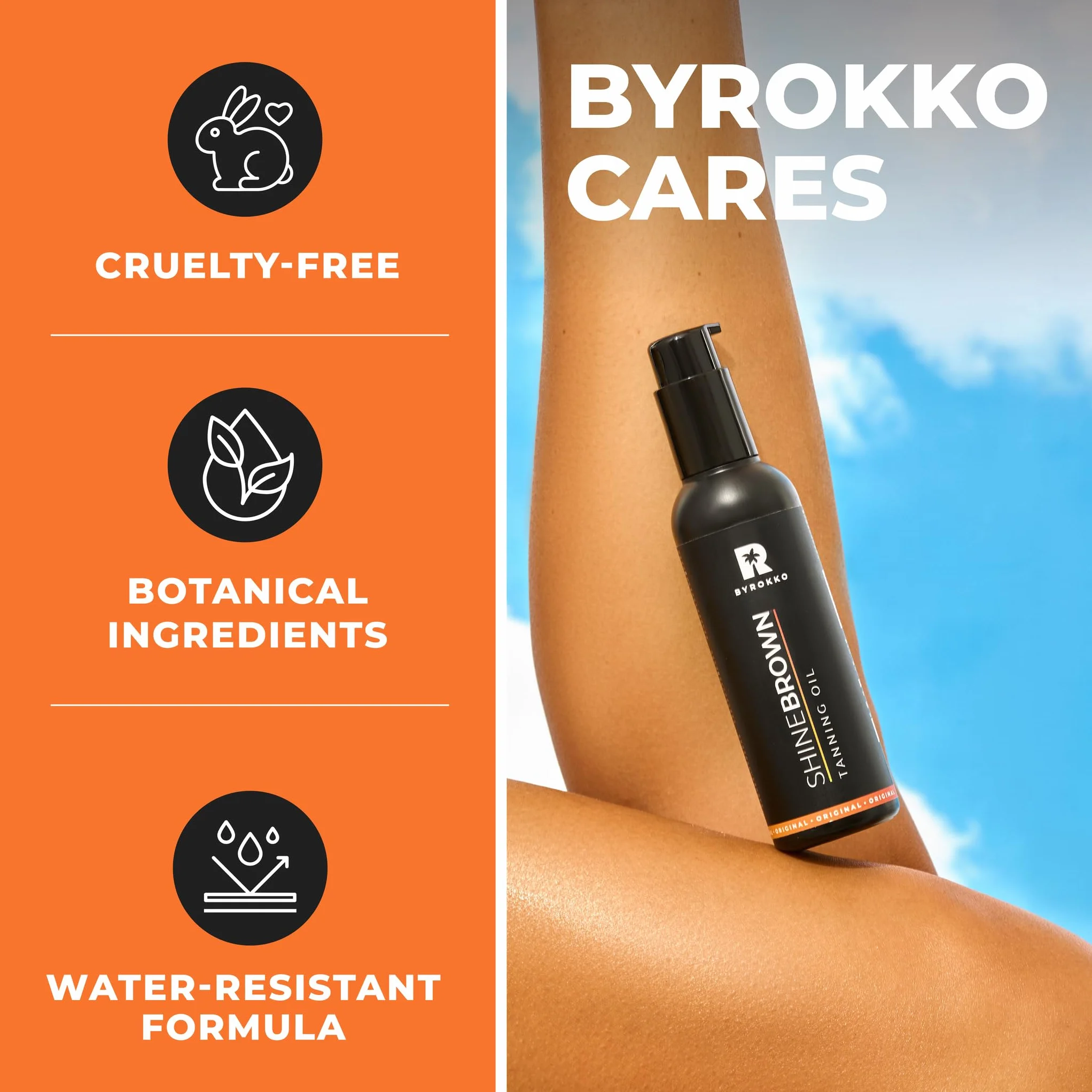 BYROKKO Shine Brown Premium Tanning Accelerator Oil (150 ml)