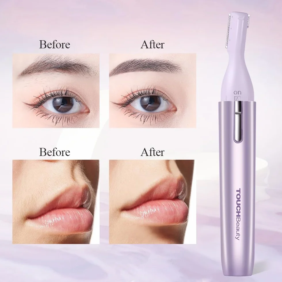 TOUCHBeauty AG-1658Z trymer korekcyjny do ciała i twarzy, wodoodporny, precyzyjny trymer do usuwania włosów z brwi, nosa, uszu, owłosienia twarzy AG-1658Z (fioletowy)