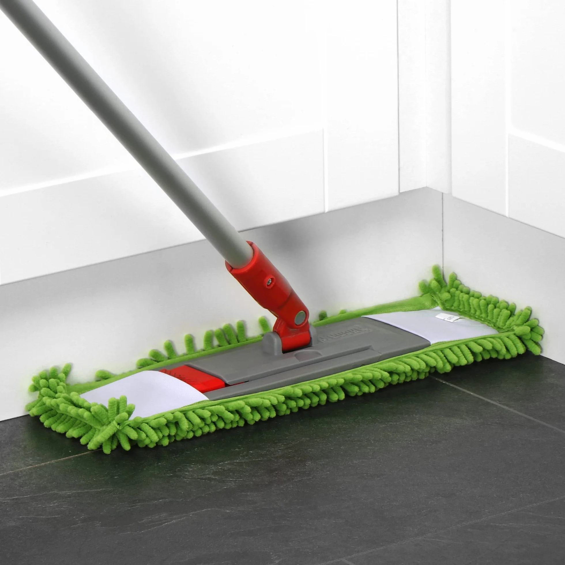 COM-FOUR® 4x wymienna nakladka na wycieraczki do podlóg - nakladka na wycieraczke wykonana z szenilowej mikrofibry do dokladnego czyszczenia przestrzeni (04 sztuki - niebieski/rózowy/zólty/zielony)