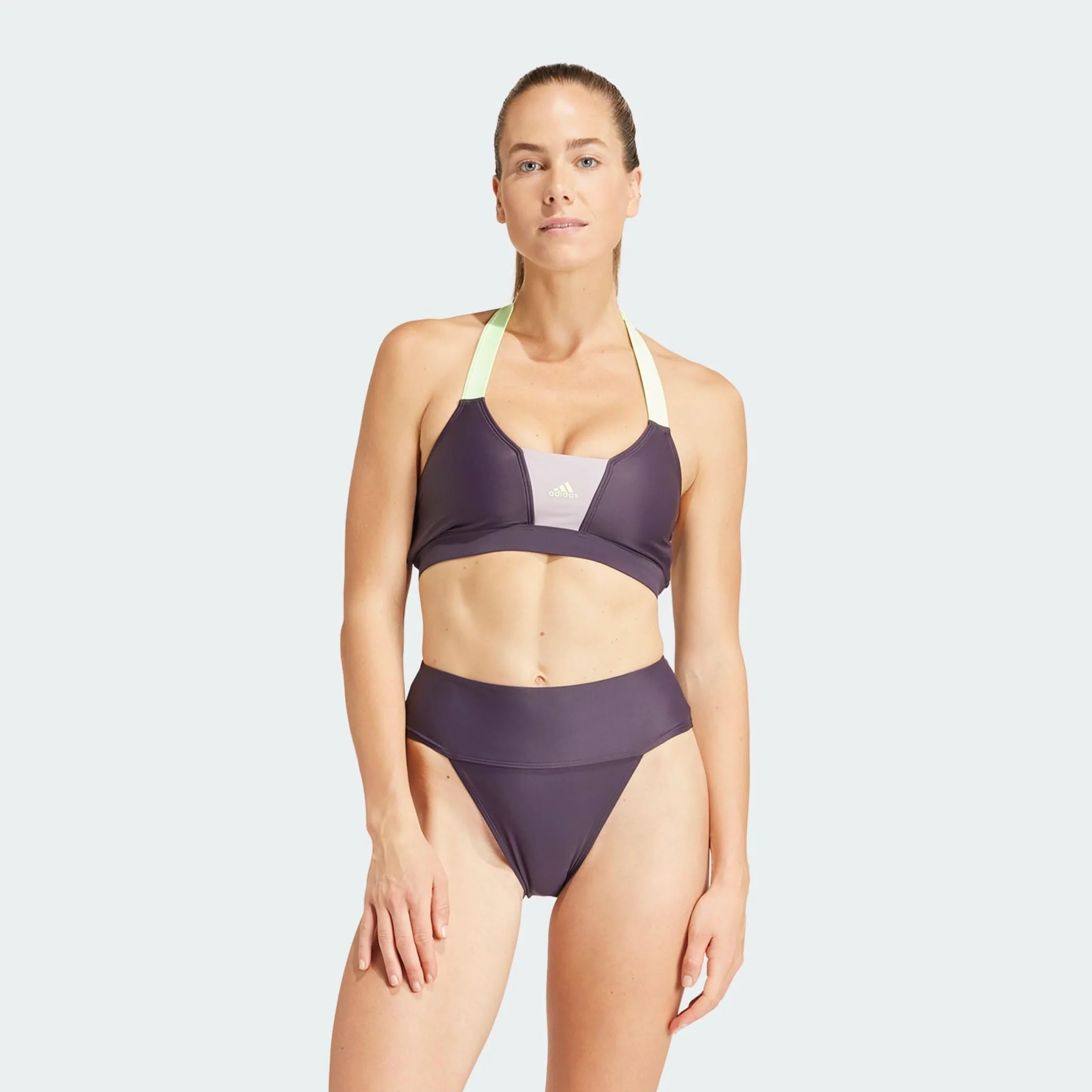 adidas Kobiety Sportswear Colorblock Bikini, Aurora Black/Preloved Fig, L