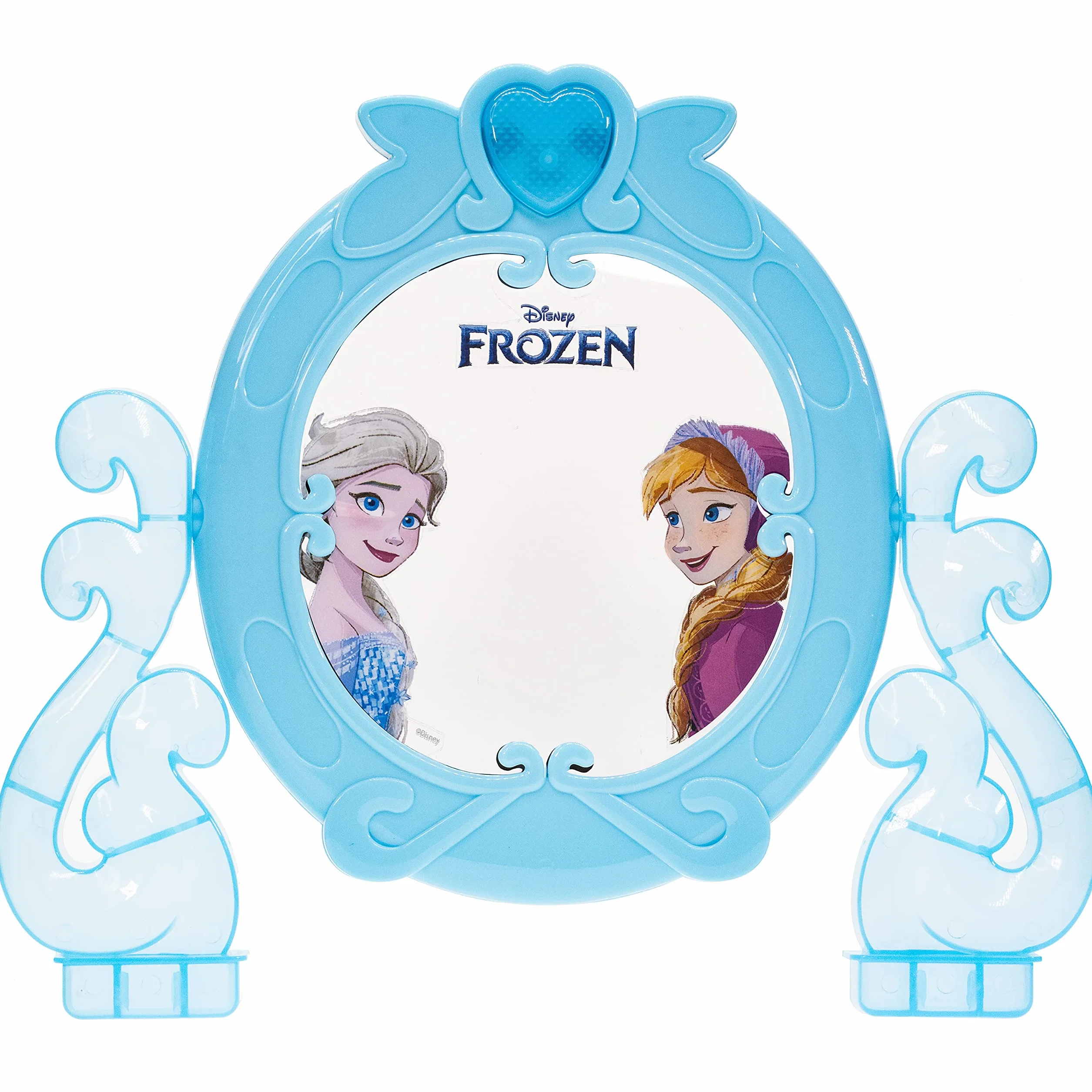 Disney Frozen – Townley Girl Kosmetyczny zestaw do makijażu z lusterkiem i wbudowaną muzyką zawiera błyszczyk, połysk i pędzle dla dzieci w wieku od 3 lat