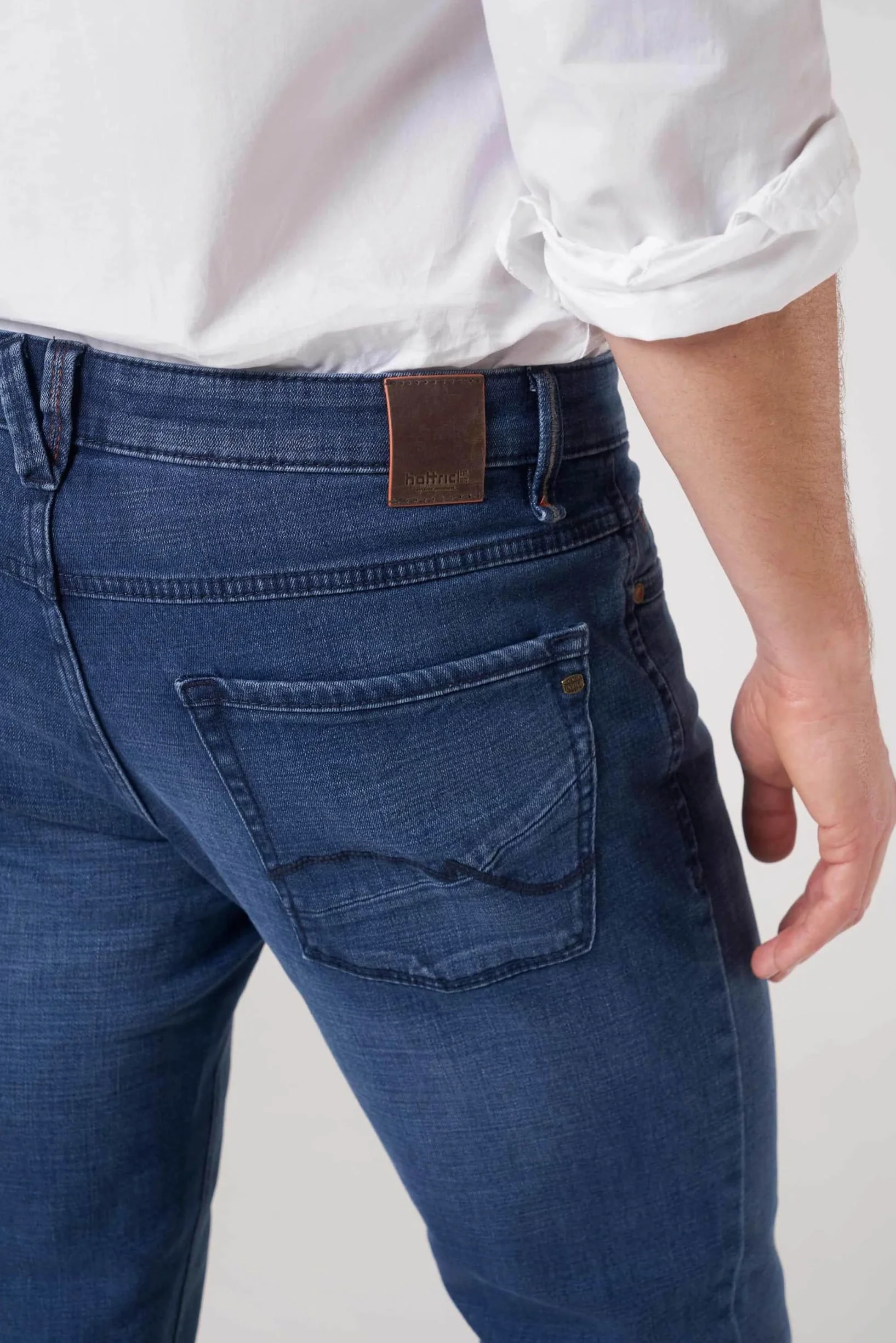 Hattric Hattric jeansy męskie cross denim harris - Proste dżinsy Mężczyźni