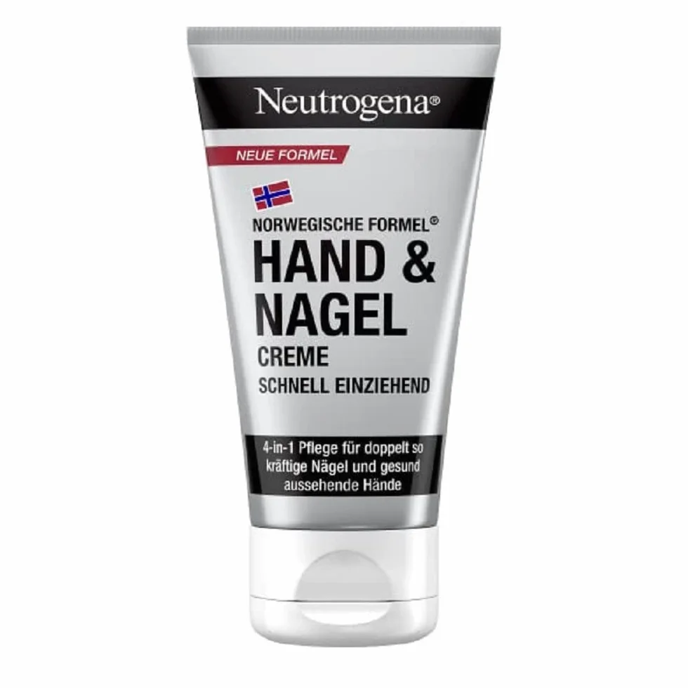 Neutrogena Szybko wchłaniający się krem do rąk, krem nawilżający z gliceryną + witaminą E dla zdrowych dłoni i mocnych paznokci, nawilżający krem do rąk do bardzo suchych rąk, 50 ml