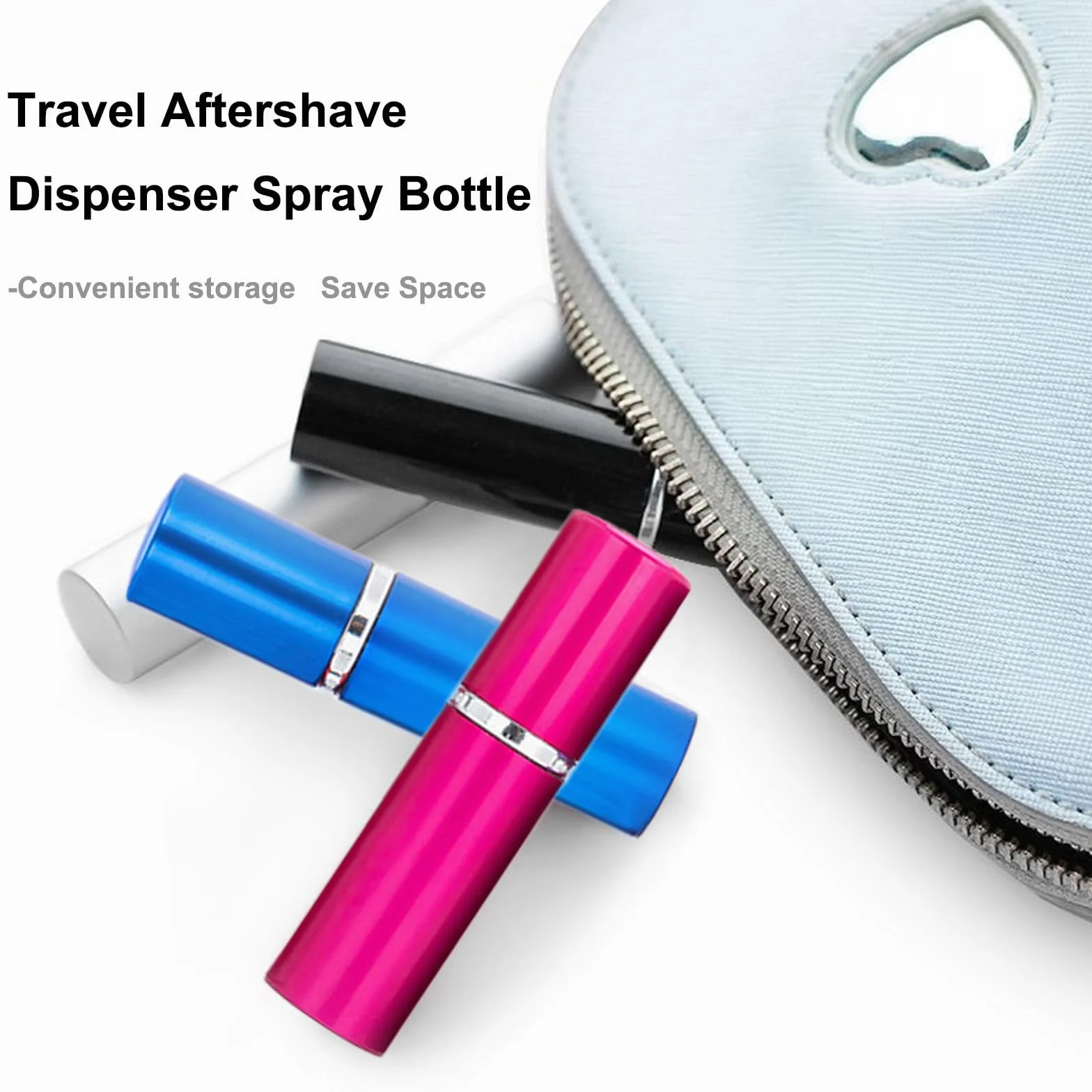 KEYRI 4 butelki z rozpylaczem perfum 10 ml, rozpylacz perfum do wielokrotnego napełniania, podróżny dozownik po goleniu, mini butelka z rozpylaczem, pusta butelka podróżna, do bagażu kieszonkowego,