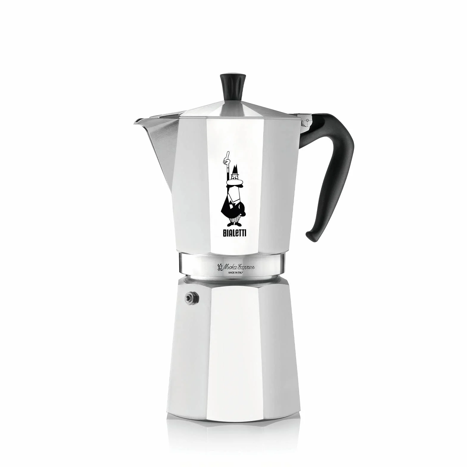 Bialetti – Moka Express: Klasyczna Kawiarka Do Przygotowywania Prawdziwej Włoskiej Kawy, 18 Filiżanek (800 Ml), Aluminiowa, Srebrna