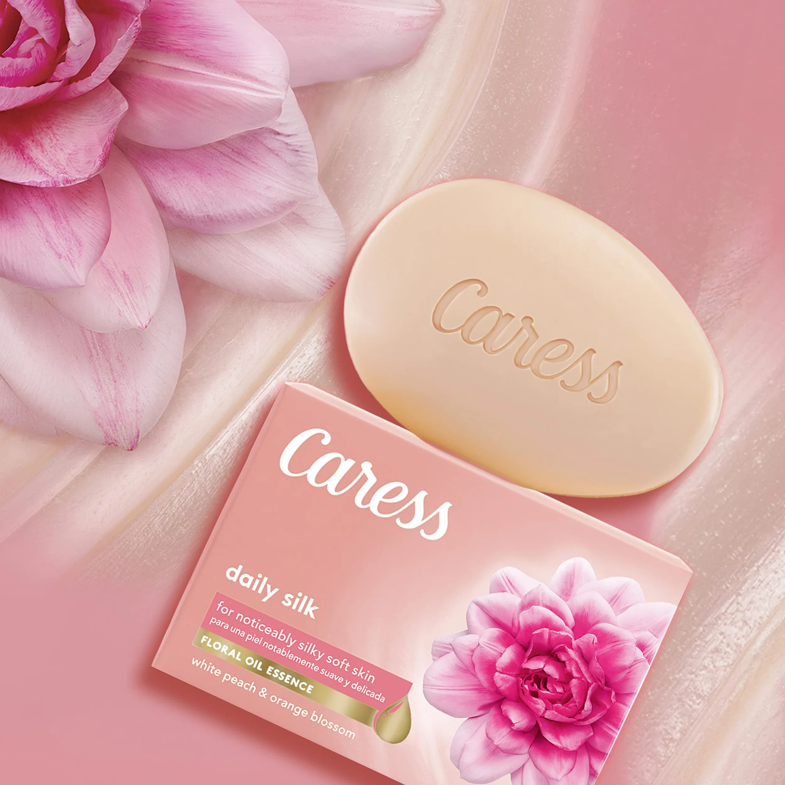Caress Beauty Bar, codzienny jedwab 113 g, 6 batonów