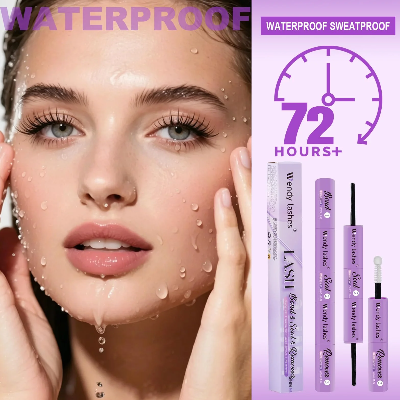 Wendy Lashes Lash Bond and Seal 3 w 1 klej do rzęs wodoodporny długotrwały