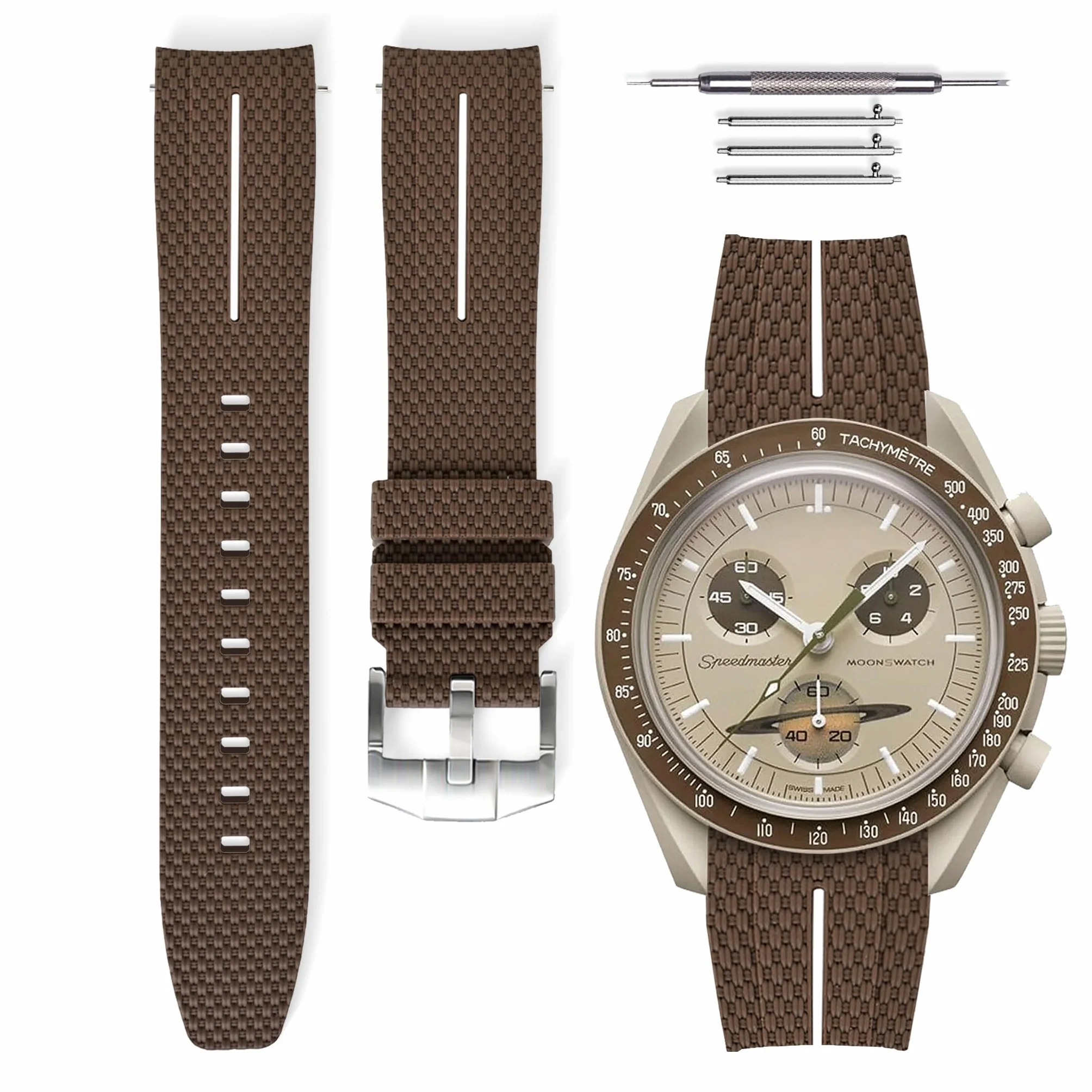 HORACE Uniwersalny gumowy pasek szybkozłączny kompatybilny z Omega x Swatch MoonSwatch 20 mm