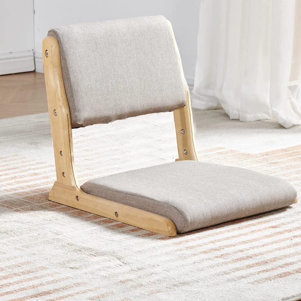 Tatami składane krzesło kempingowe, krzesło podłogowe, krzesło podłogowe, przenośne japońskie krzesło bez nóg, leniwa sofa do czytania medytacji w wykuszu, krzesło balny