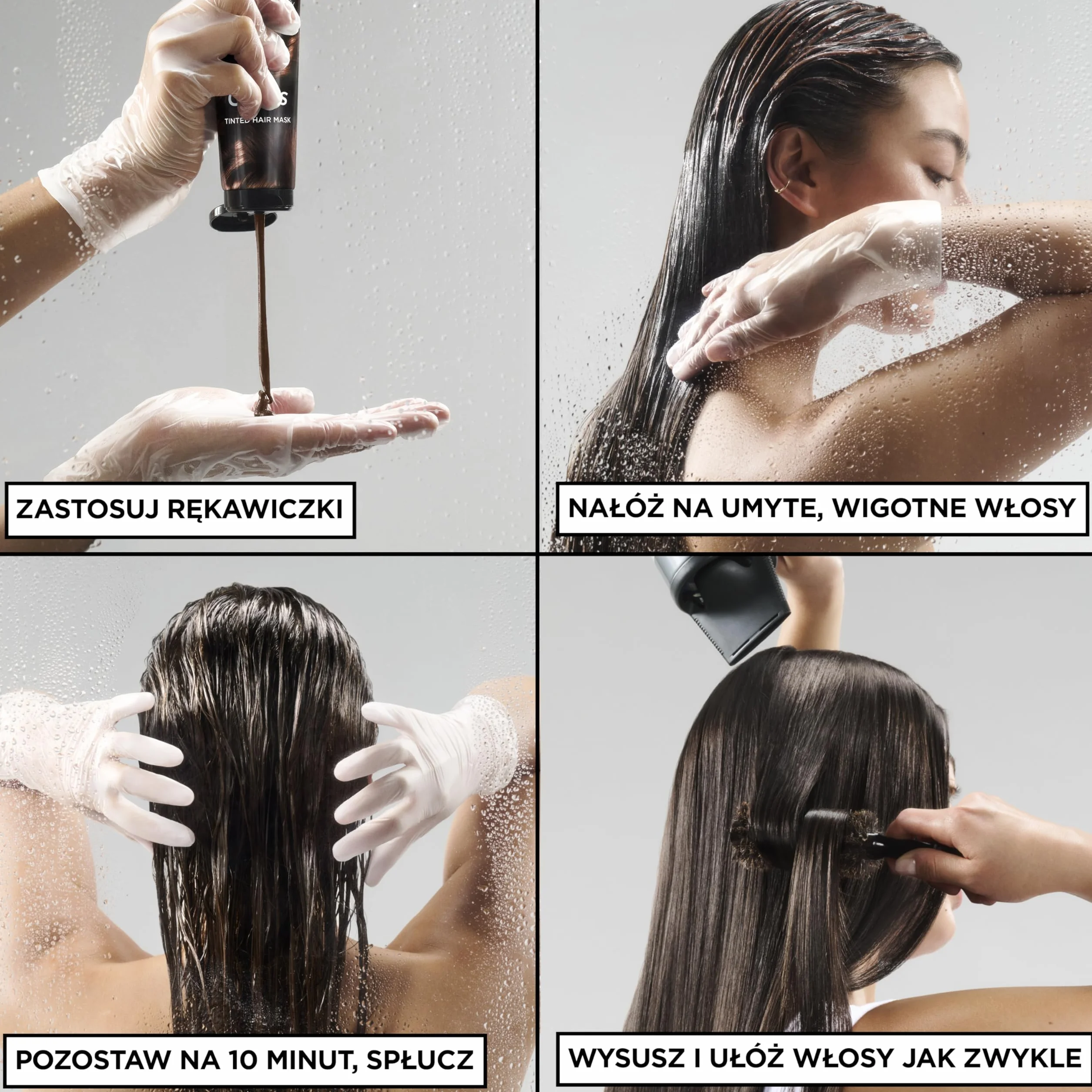 Olia Gloss Maska koloryzująca toner chłodny brąz do włosów 150 ml