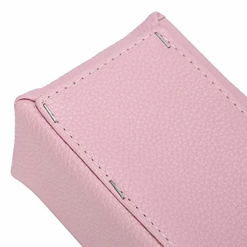 Paznokcie Podpórka Manicure Poduszka do rąk do paznokci Miękka i trwała poduszka do manicure ze skóry PU do paznokci na stół do paznokci 30 x 9,5 x 6,5 cm (różowy)