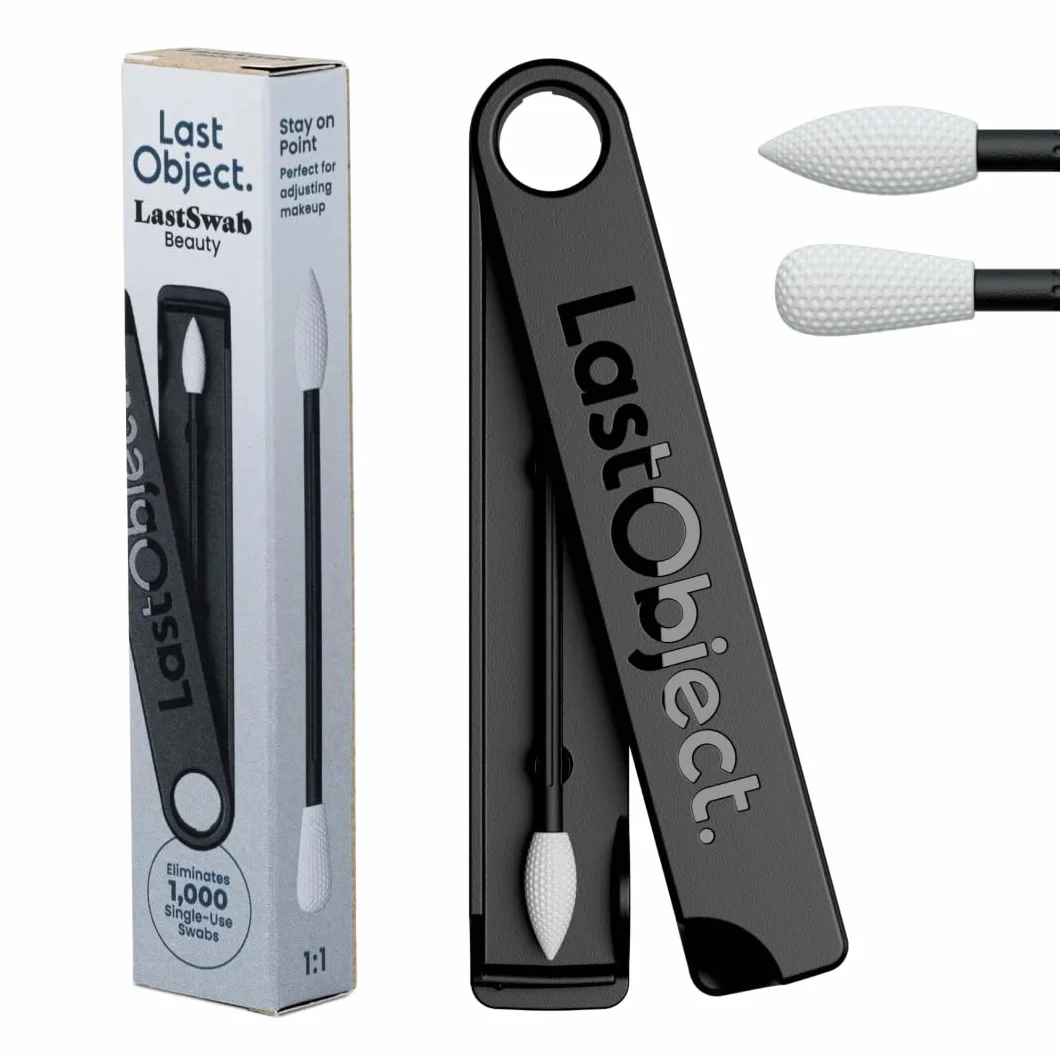 LastSwab Beauty wielokrotnego użytku patyczki bawełniane do usuwania makijażu - czarny pingwin - przyjazny dla środowiska Q-tip - bawełniane waciki - oryginalny produkt Kickstarter