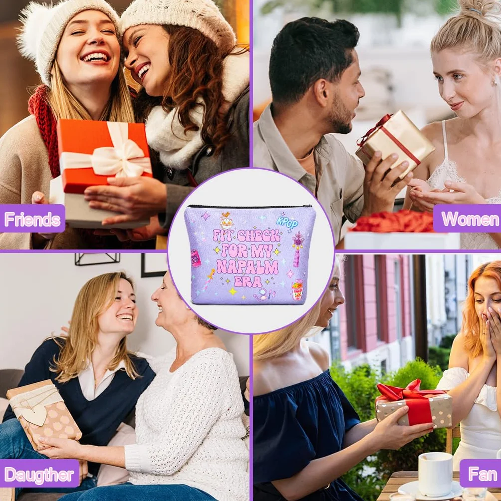 WALLFID Inspirowana kosmetyczka Kpop Hunter w stylu K-pop o nowoczesnym designie, wielofunkcyjny organizer podróżny dla kobiet i dziewcząt, idealny do codziennego użytku i podróży